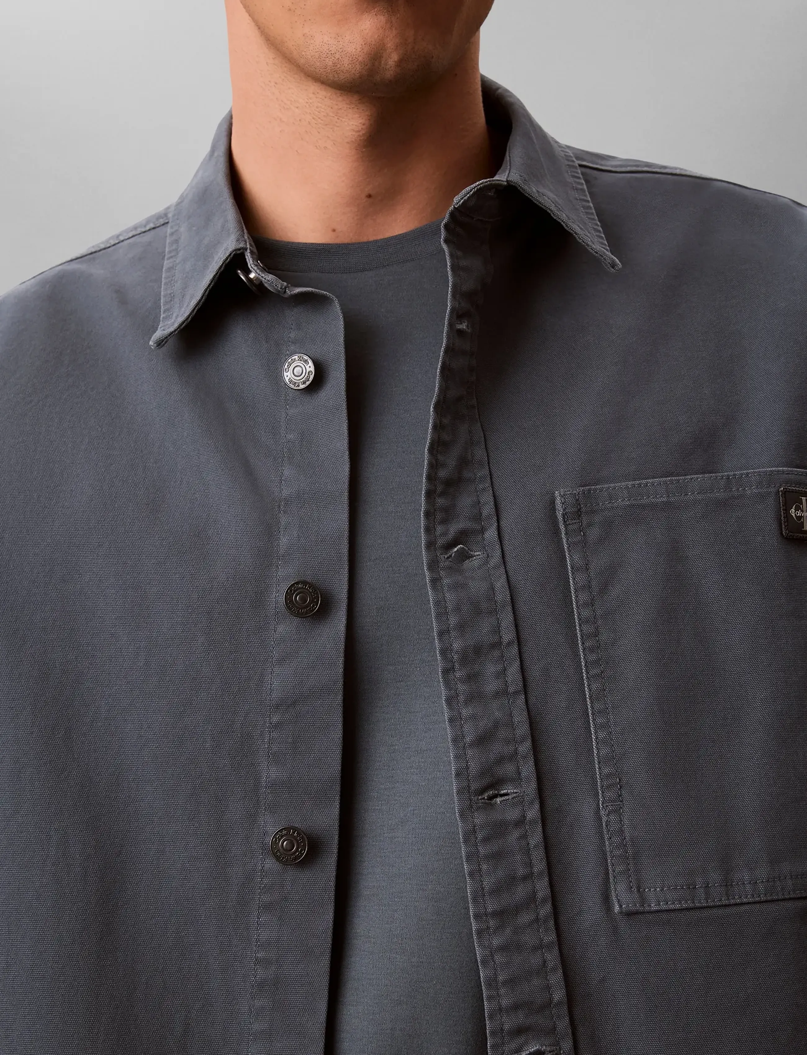Calvin Klein Jeans - LS MATTY CANVAS SHIRT JKT - shop efter stil - dark slate - 4