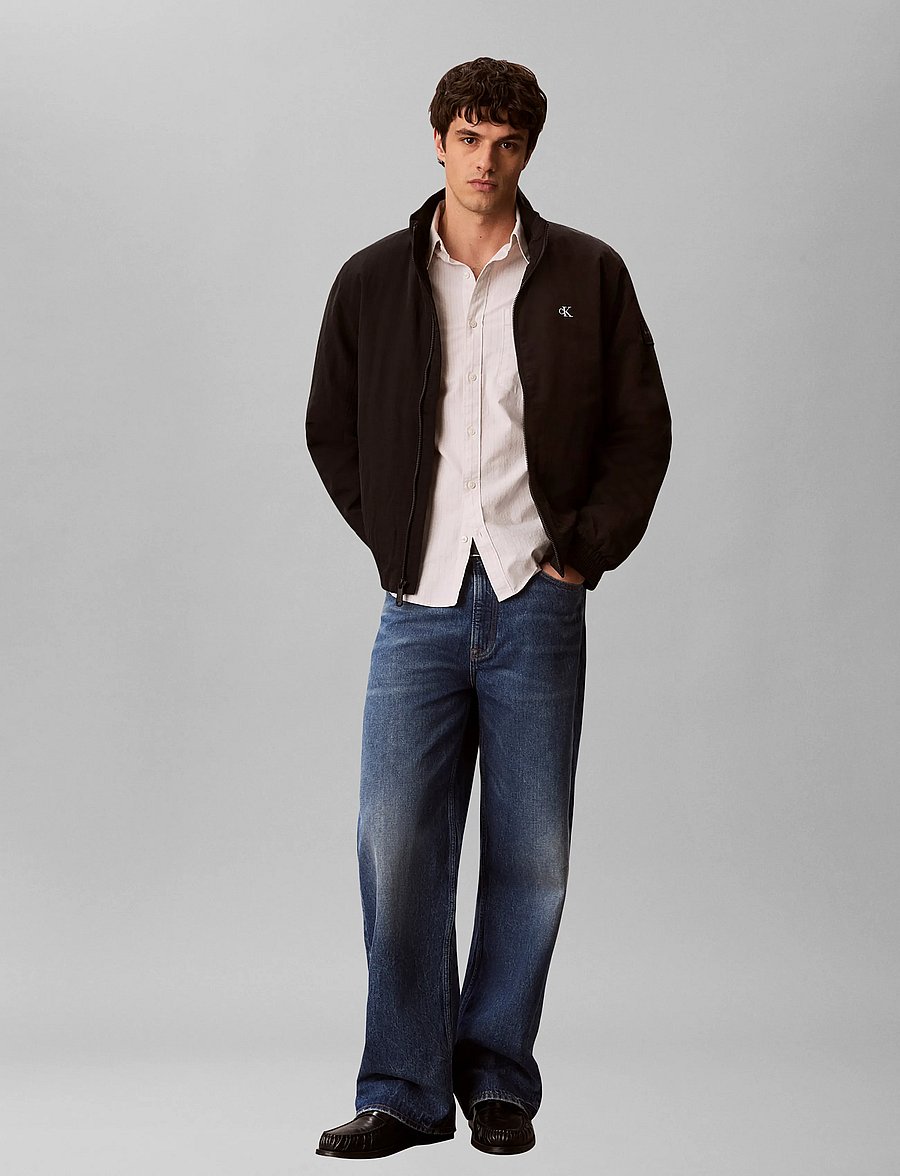 Calvin Klein Jeans - LS PADDED NYLON HARRINGTON JACKE - dunjakker - black - 0