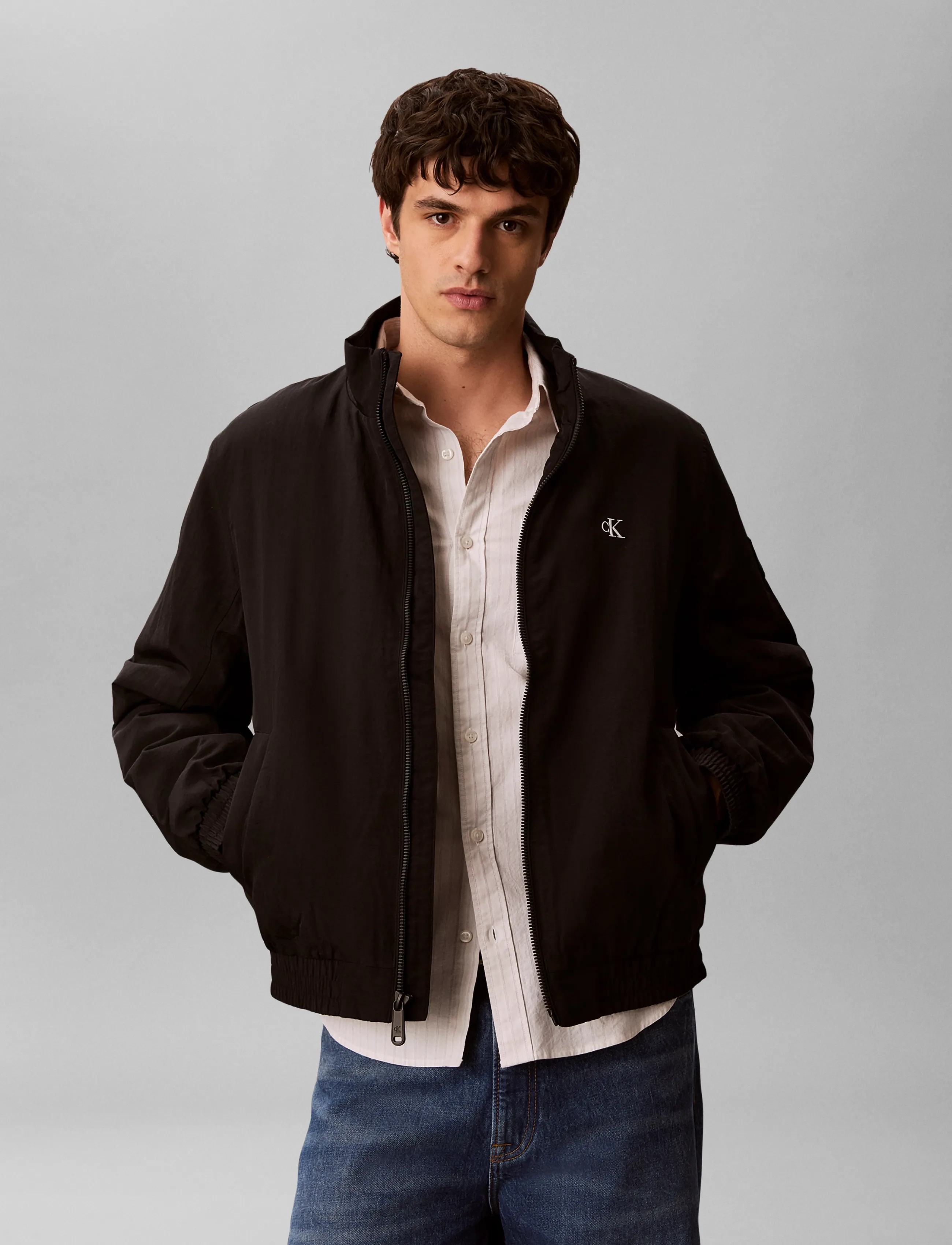 Calvin Klein Jeans - LS PADDED NYLON HARRINGTON JACKE - dunjakker - black - 3