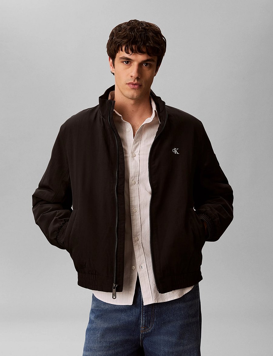 Calvin Klein Jeans - LS PADDED NYLON HARRINGTON JACKE - dunjakker - black - 3