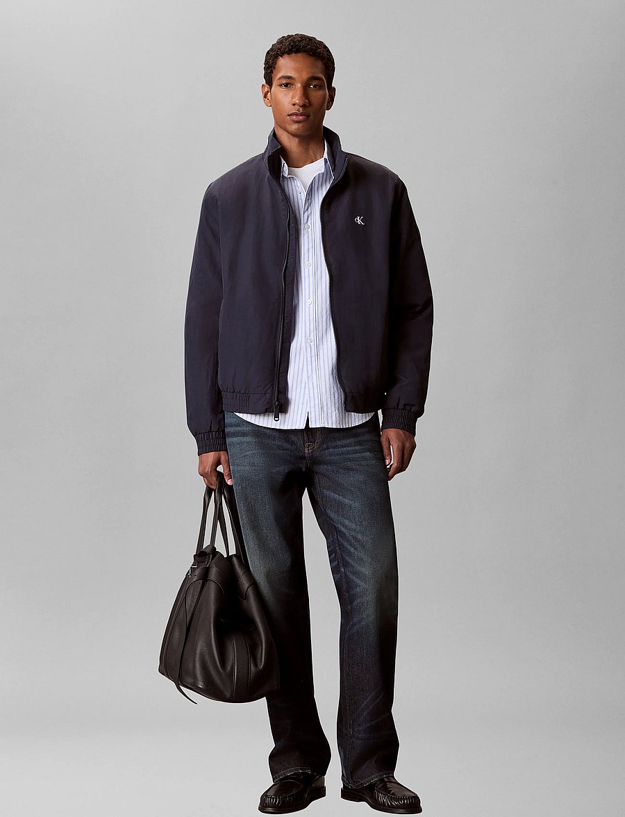 Calvin Klein Jeans - LS PADDED NYLON HARRINGTON JACKE - dunjakker - dark sapphire - 0