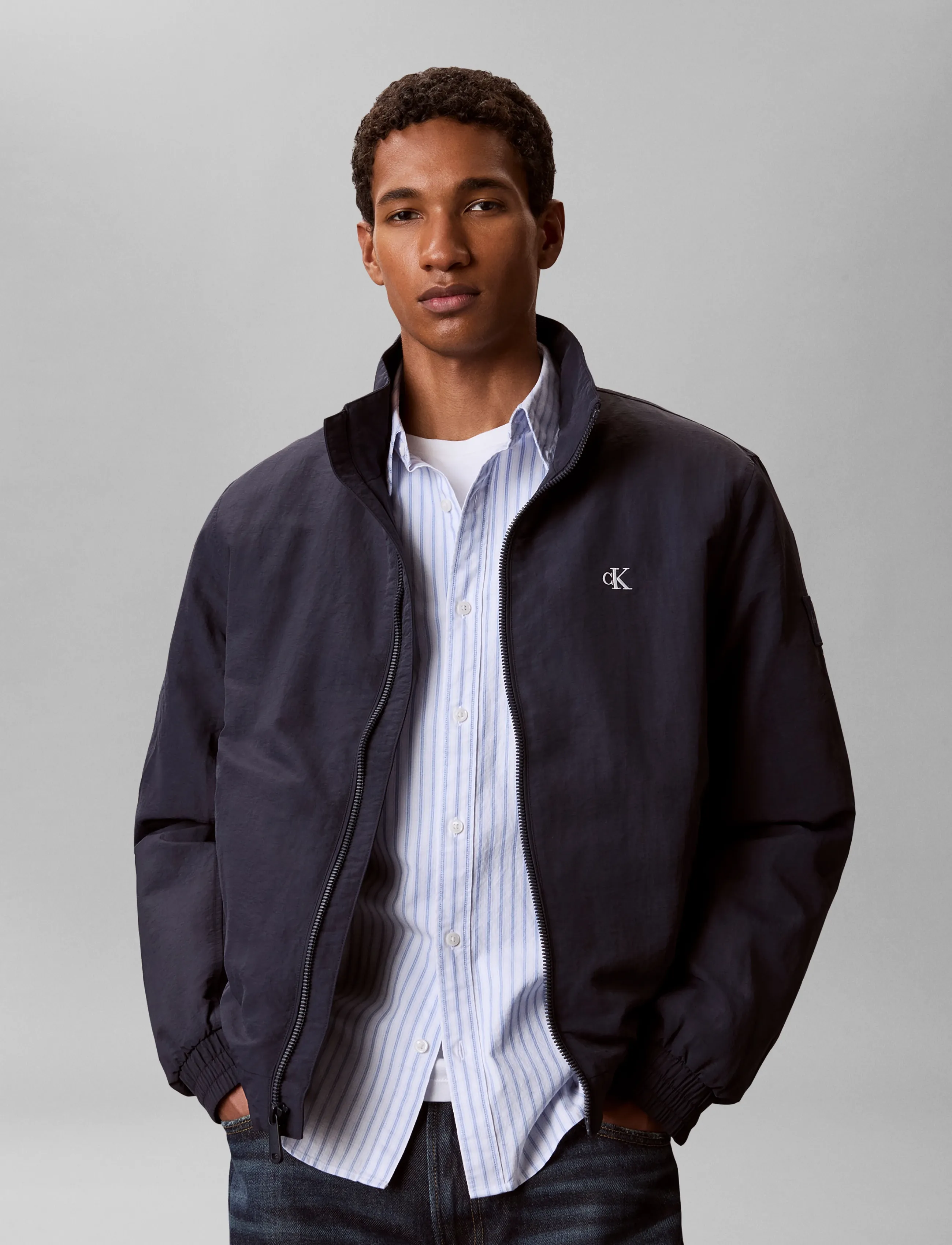 Calvin Klein Jeans - LS PADDED NYLON HARRINGTON JACKE - dunjakker - dark sapphire - 3