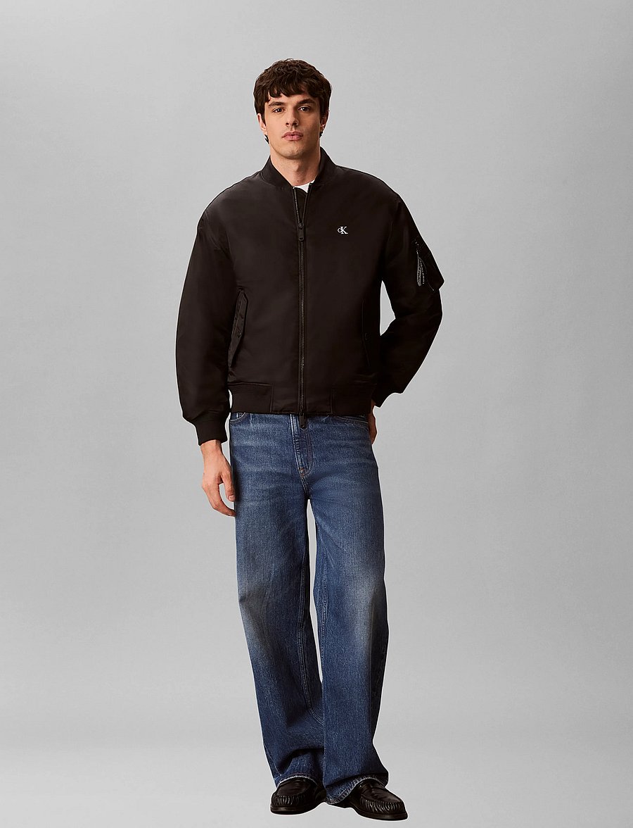 Calvin Klein Jeans - LS JEANS NYLON BOMBER JKT - forårsjakker - black - 0