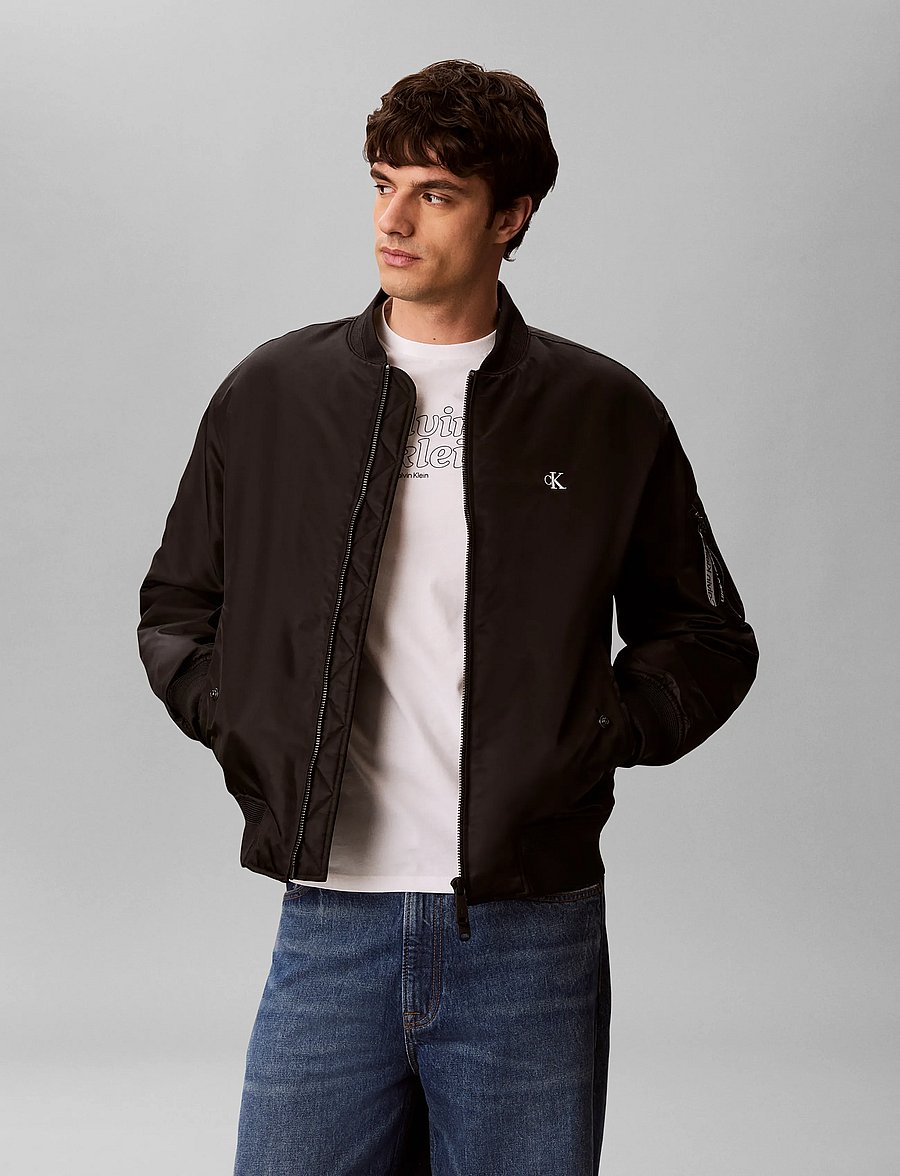 Calvin Klein Jeans - LS JEANS NYLON BOMBER JKT - forårsjakker - black - 3