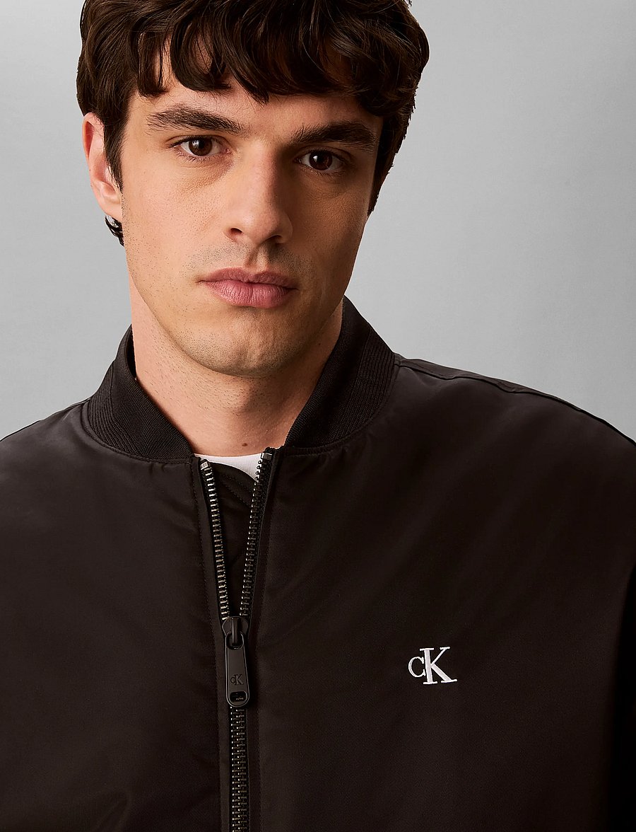 Calvin Klein Jeans - LS JEANS NYLON BOMBER JKT - forårsjakker - black - 4