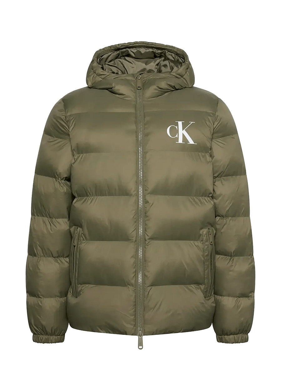 Calvin Klein Jeans - LS LTWT NYLN PADED HOD PUFR JKT - vinterjakker - dusty olive - 1