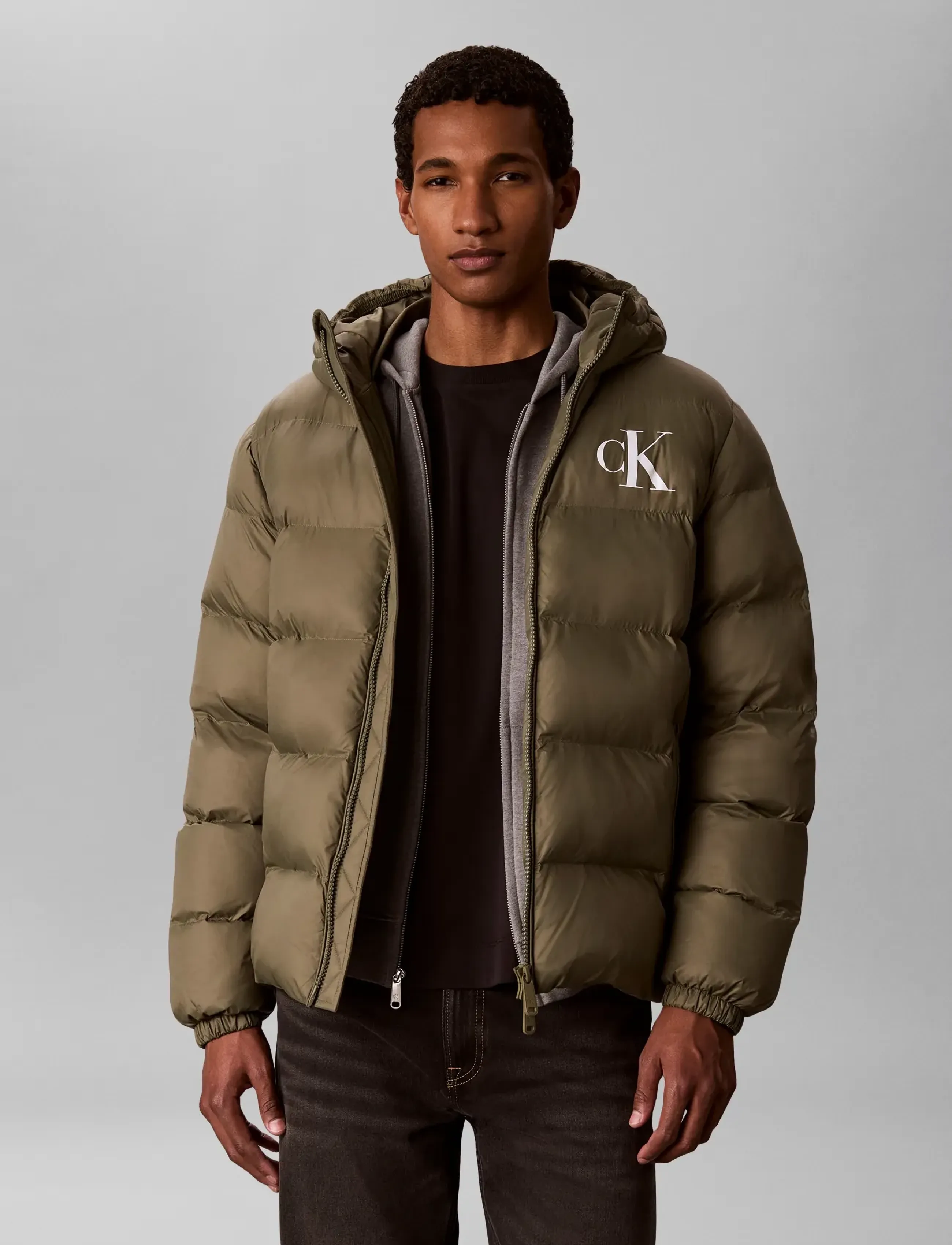 Calvin Klein Jeans - LS LTWT NYLN PADED HOD PUFR JKT - dusty olive - 3