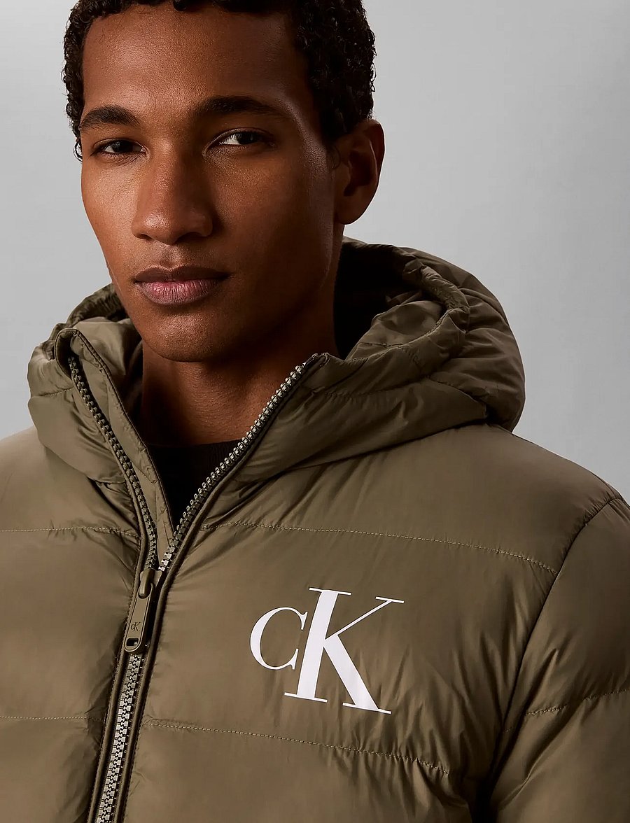 Calvin Klein Jeans - LS LTWT NYLN PADED HOD PUFR JKT - vinterjakker - dusty olive - 5