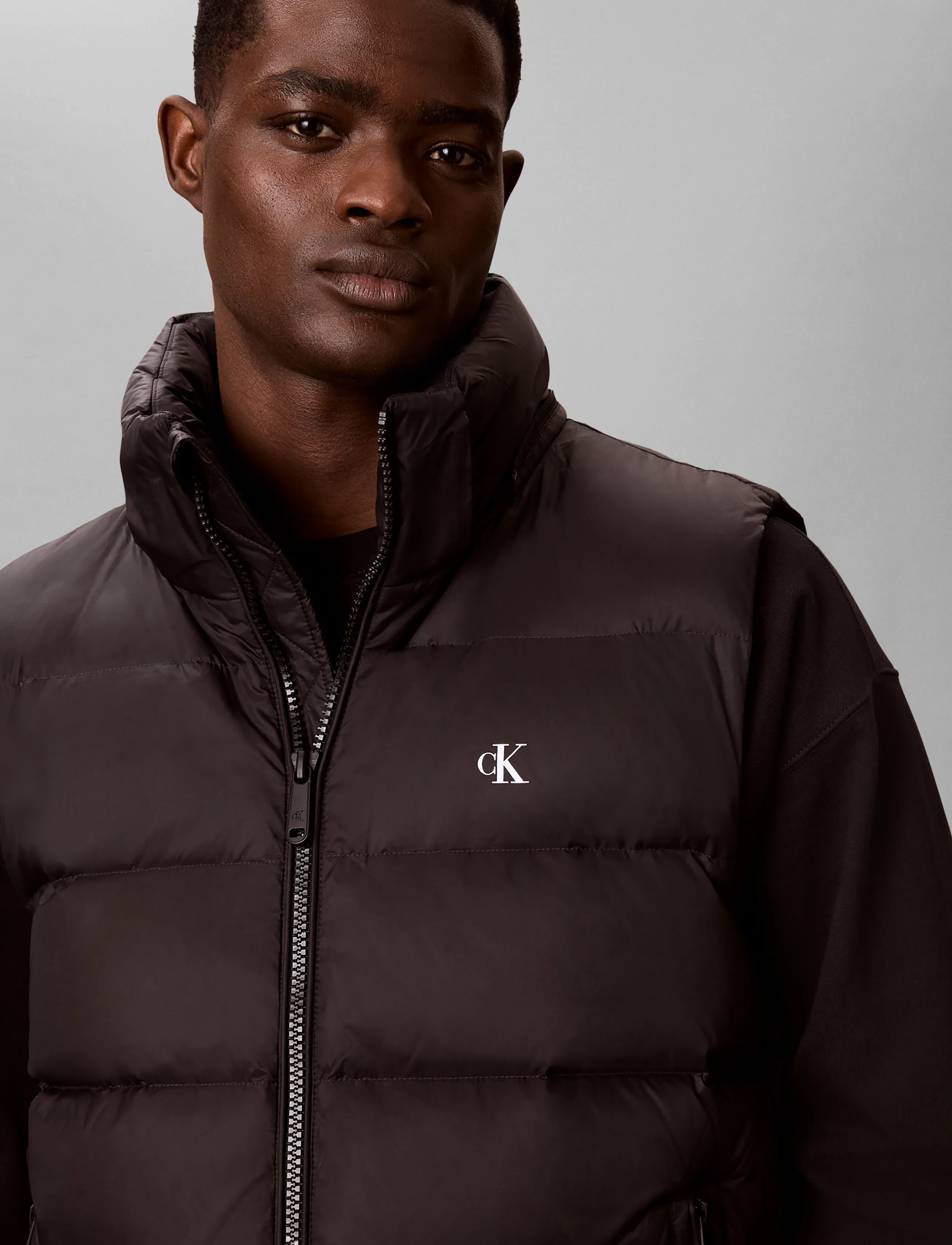Calvin Klein Jeans - SLS NYLN ZP OFF HOD DWN PUFR VST - westen - black - 4