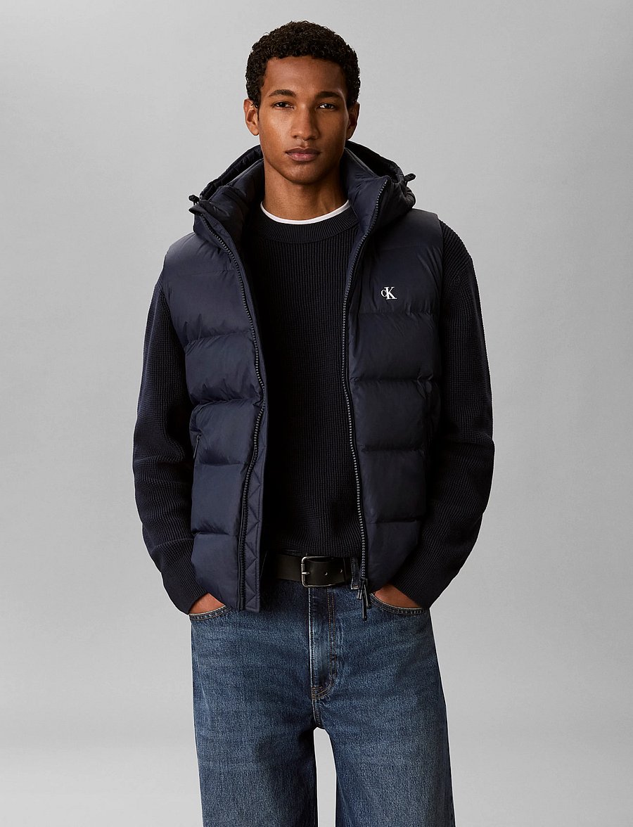 Calvin Klein Jeans - SLS NYLN ZP OFF HOD DWN PUFR VST - westen - dark sapphire - 3