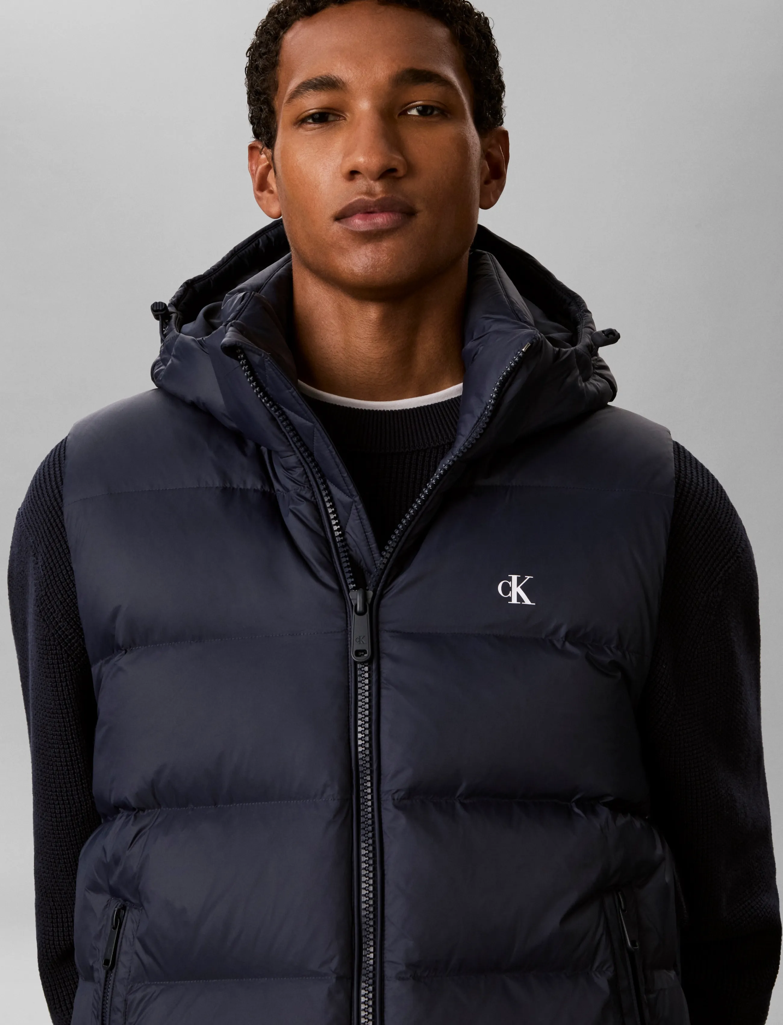 Calvin Klein Jeans - SLS NYLN ZP OFF HOD DWN PUFR VST - westen - dark sapphire - 4