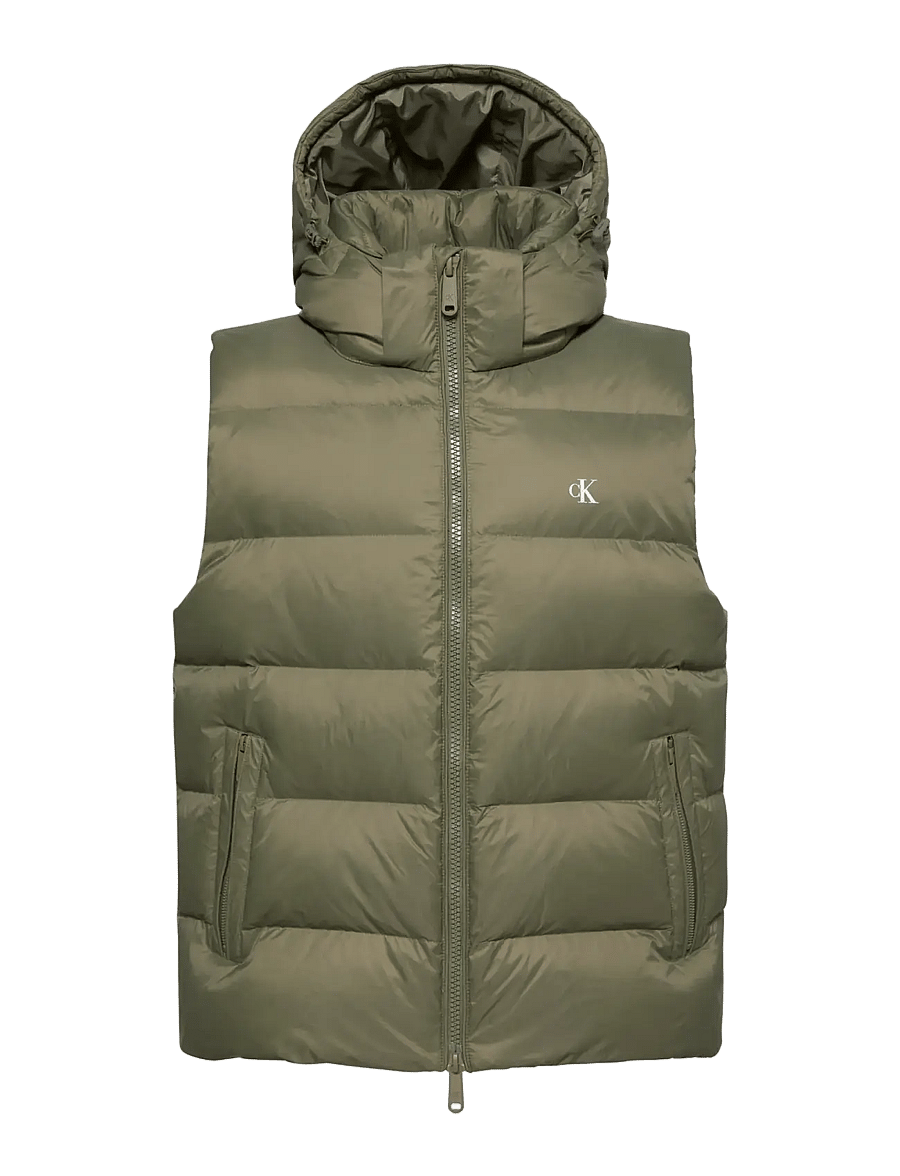 Calvin Klein Jeans - SLS NYLN ZP OFF HOD DWN PUFR VST - veste - dusty olive - 1