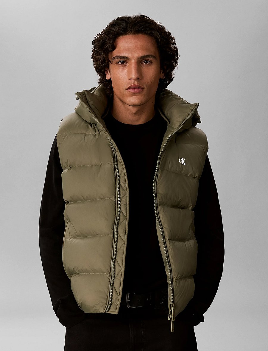Calvin Klein Jeans - SLS NYLN ZP OFF HOD DWN PUFR VST - veste - dusty olive - 3