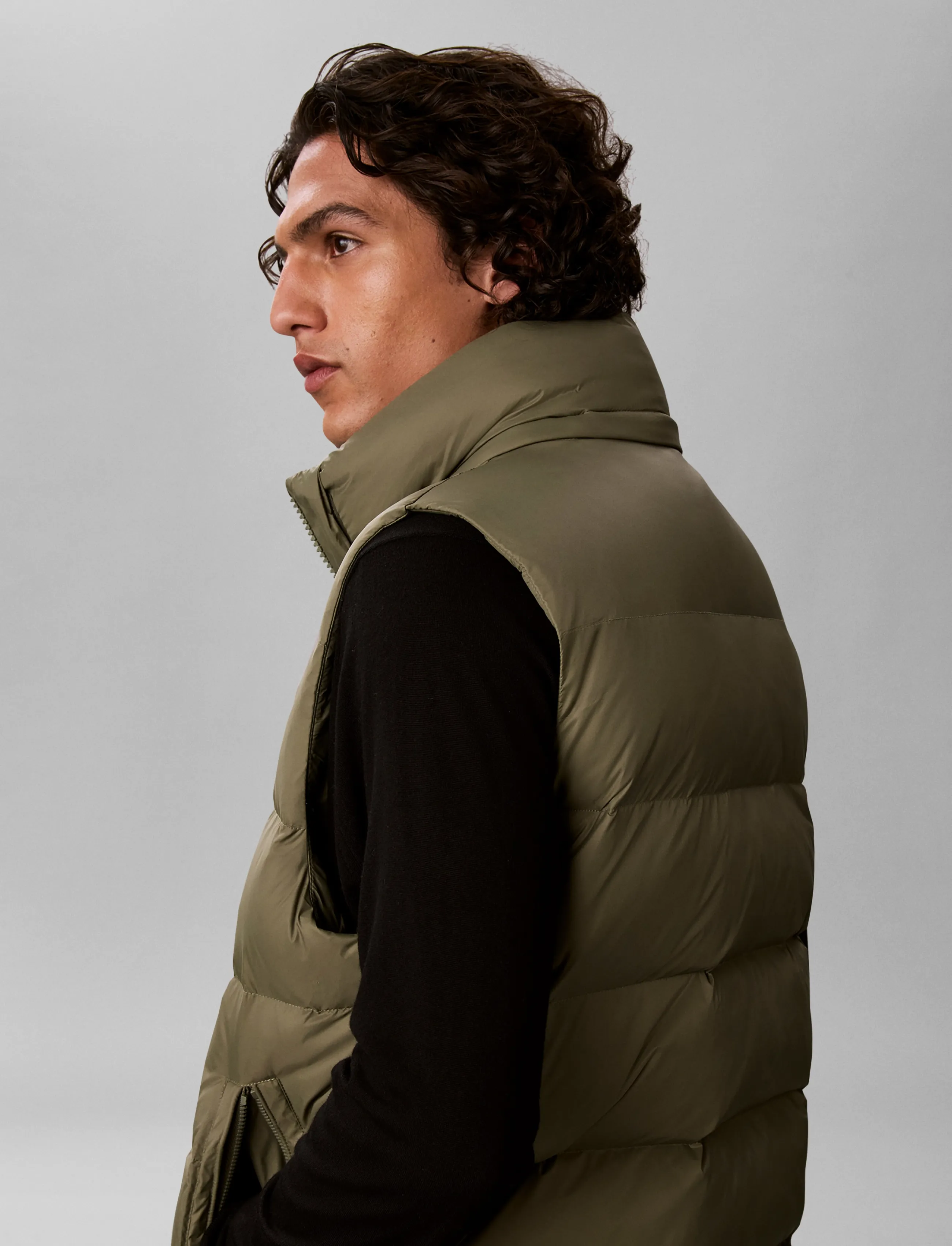 Calvin Klein Jeans - SLS NYLN ZP OFF HOD DWN PUFR VST - dusty olive - 5