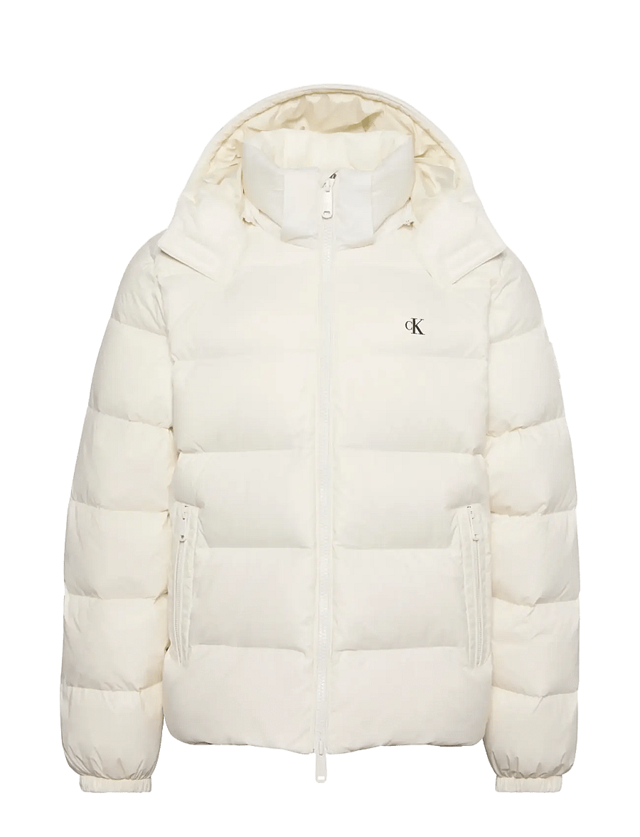 Calvin Klein Jeans - LS NYLN ZP OFF HOD DOWN PUFR JKT - daunenjacken - bright white - 1