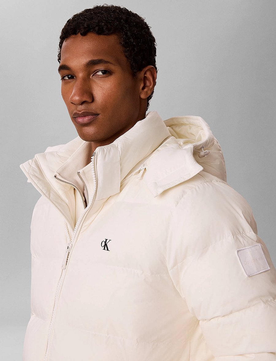 Calvin Klein Jeans - LS NYLN ZP OFF HOD DOWN PUFR JKT - daunenjacken - bright white - 4