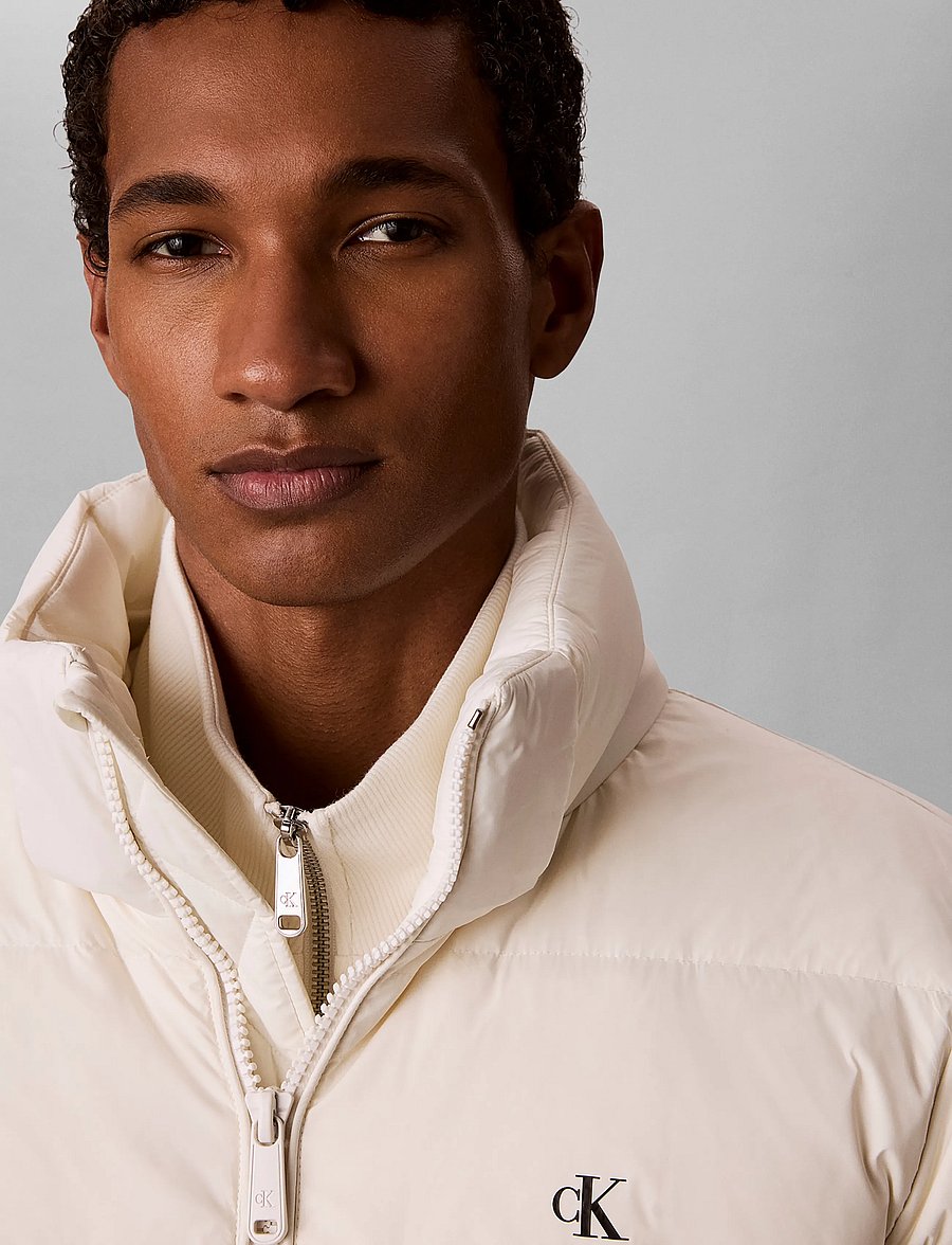Calvin Klein Jeans - LS NYLN ZP OFF HOD DOWN PUFR JKT - daunenjacken - bright white - 5