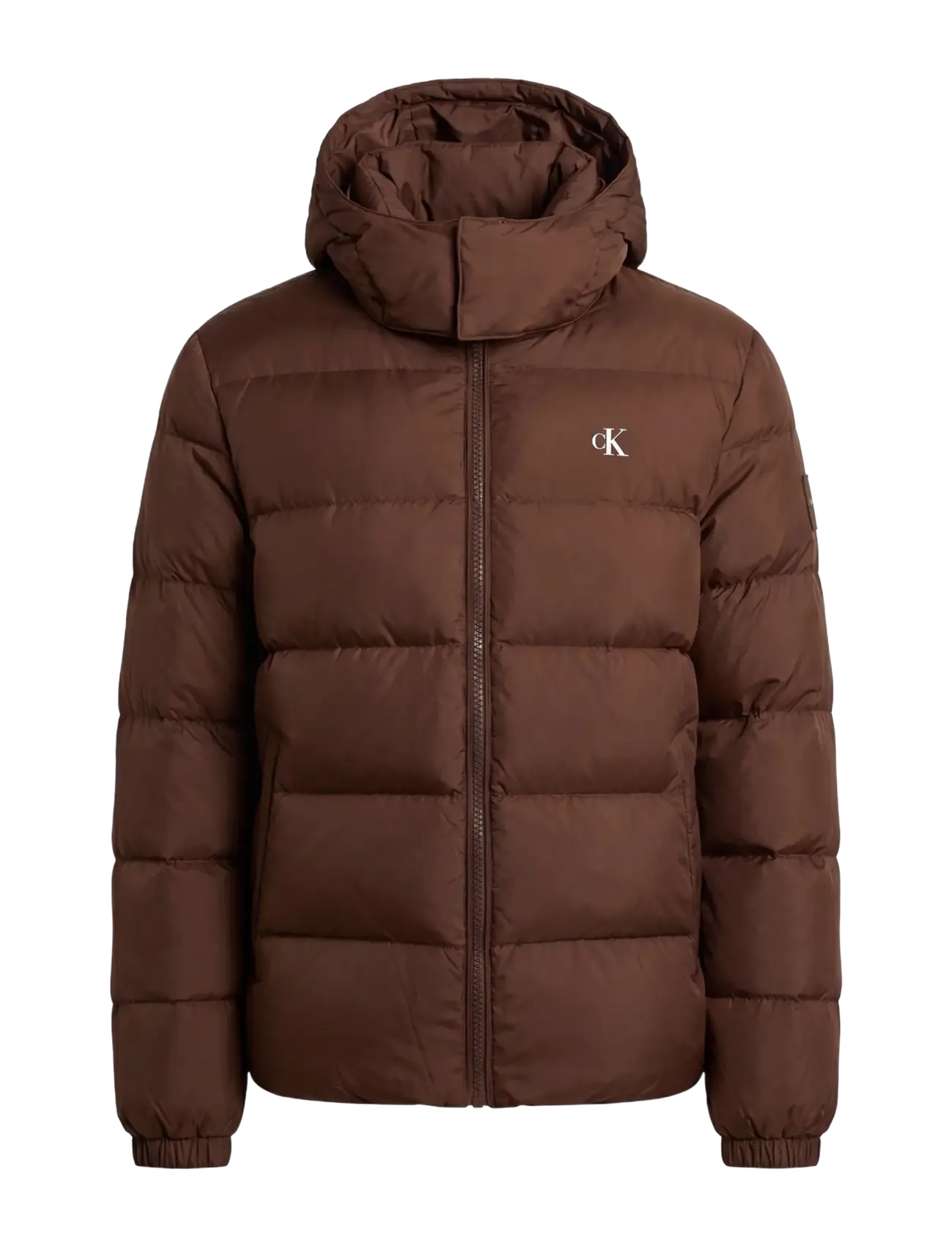 Calvin Klein Jeans - LS NYLN ZP OFF HOD DOWN PUFR JKT - dunjackor - brown cork - 1