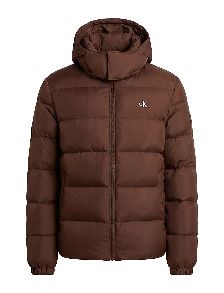 Calvin Klein Jeans - LS NYLN ZP OFF HOD DOWN PUFR JKT - dunjackor - brown cork - 1