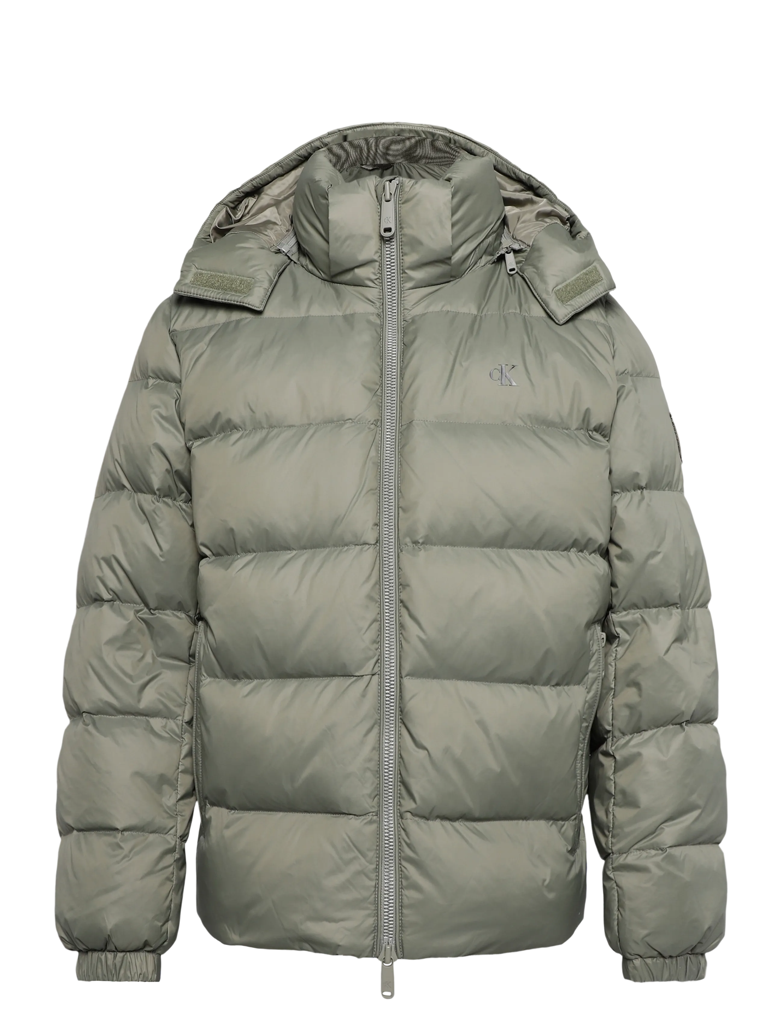 Calvin Klein Jeans LS NYLN ZP OFF HOD DOWN PUFR JKT - Jackor - DUSTY OLIVE / khaki/green