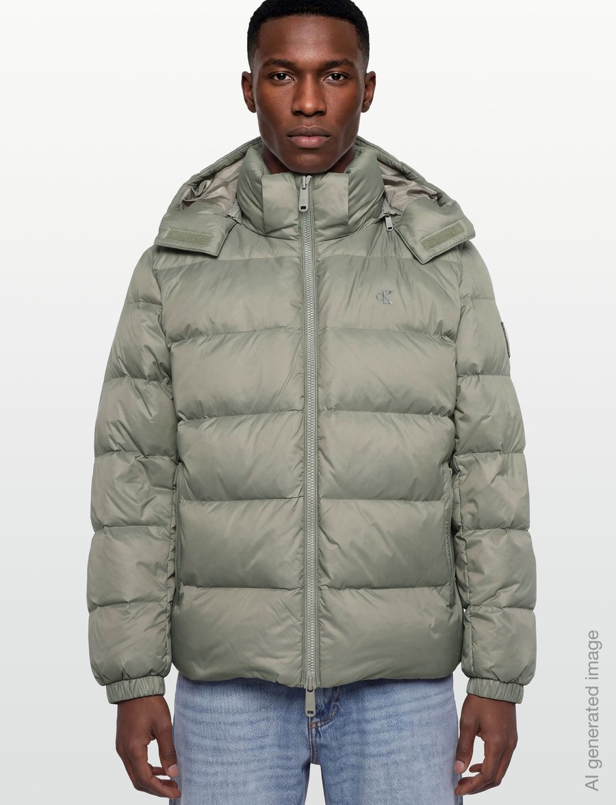 Calvin Klein Jeans - LS NYLN ZP OFF HOD DOWN PUFR JKT - dunjakker - dusty olive - 3