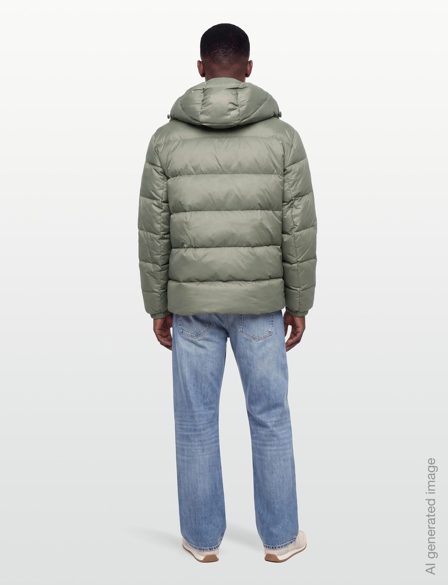 Calvin Klein Jeans - LS NYLN ZP OFF HOD DOWN PUFR JKT - dunjakker - dusty olive - 4