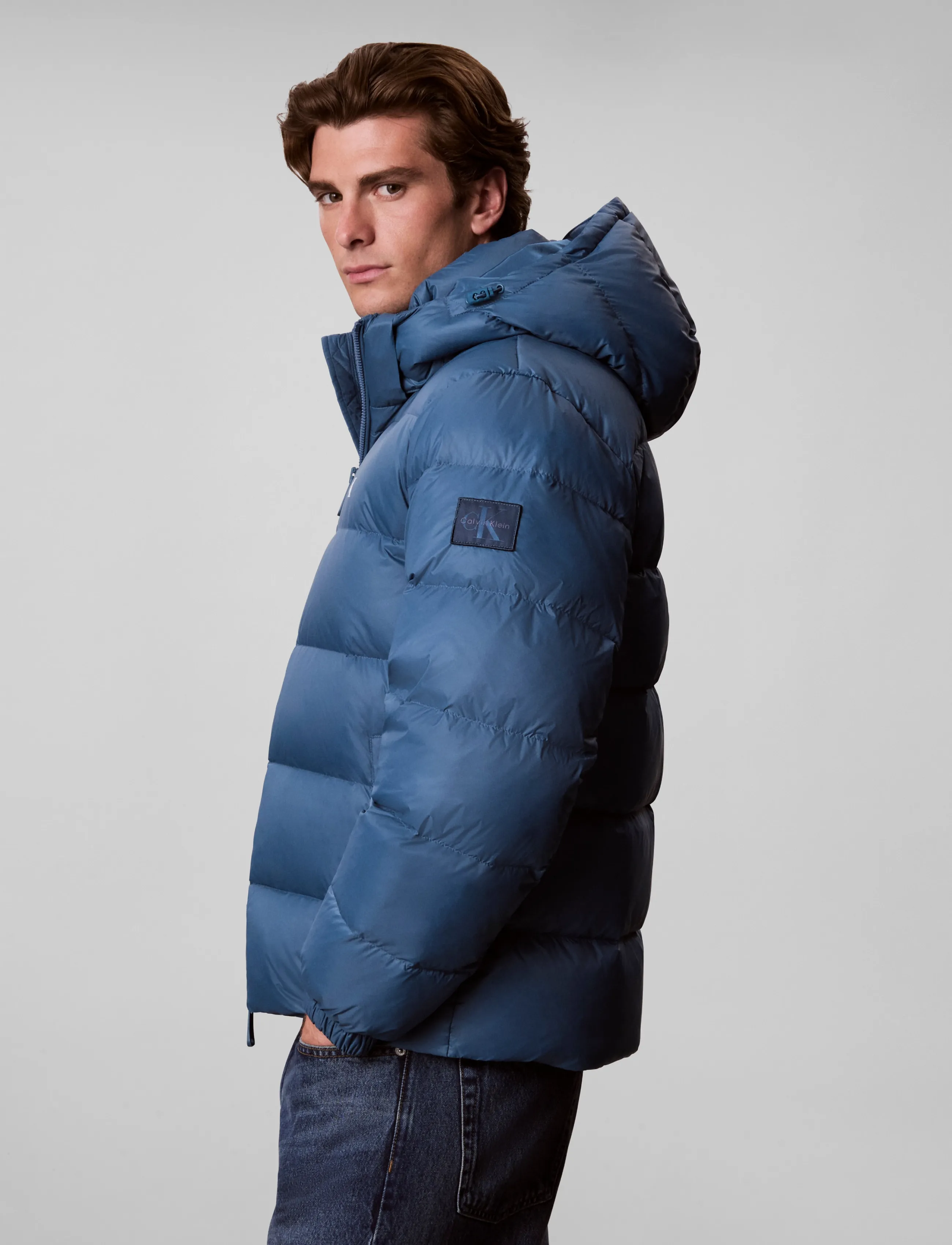 Calvin Klein Jeans - LS NYLN ZP OFF HOD DOWN PUFR JKT - daunenjacken - real teal - 5