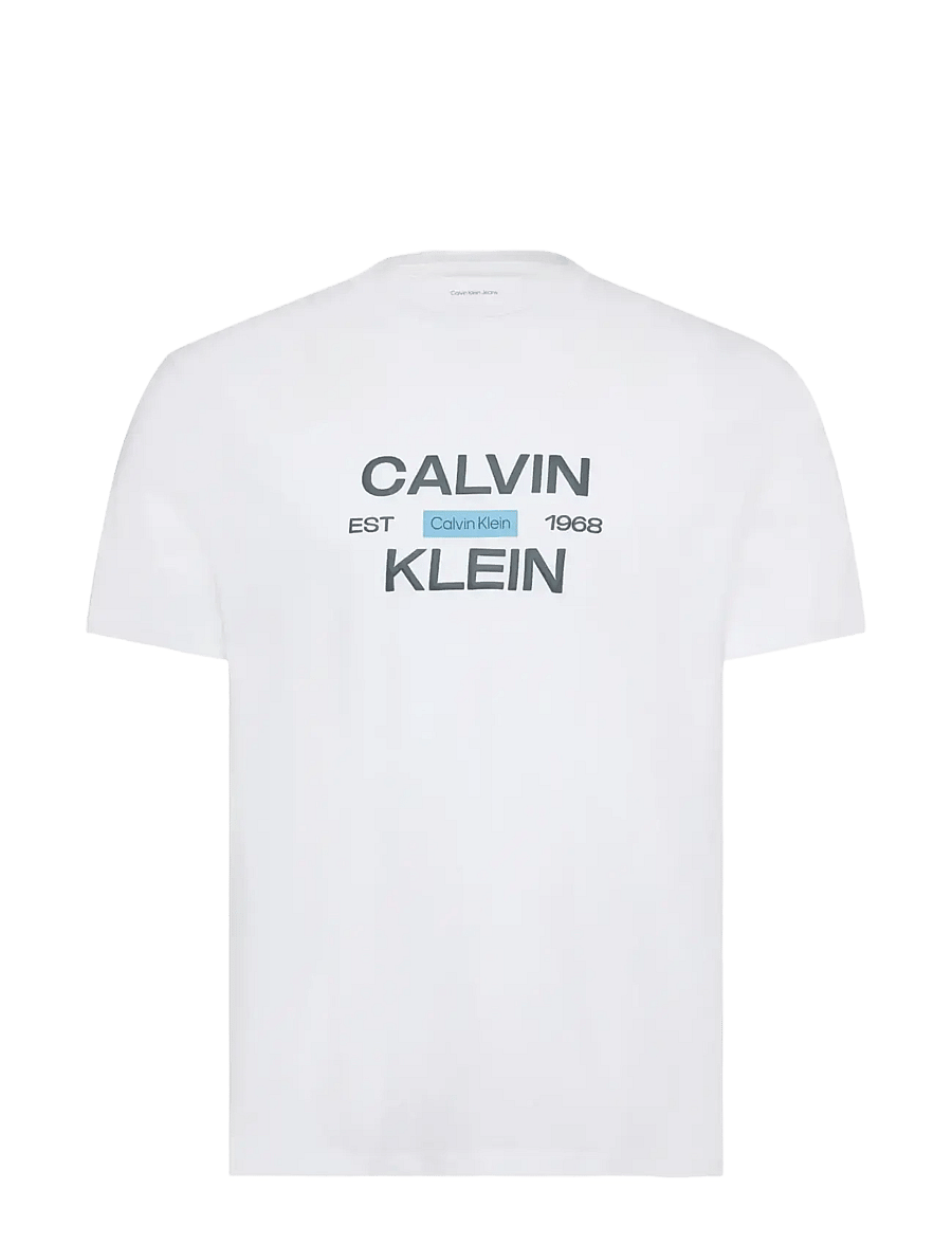Calvin Klein Jeans - SS 30s EU CALVINKLEIN STACK GRAP - korte mouwen - bright white - 1