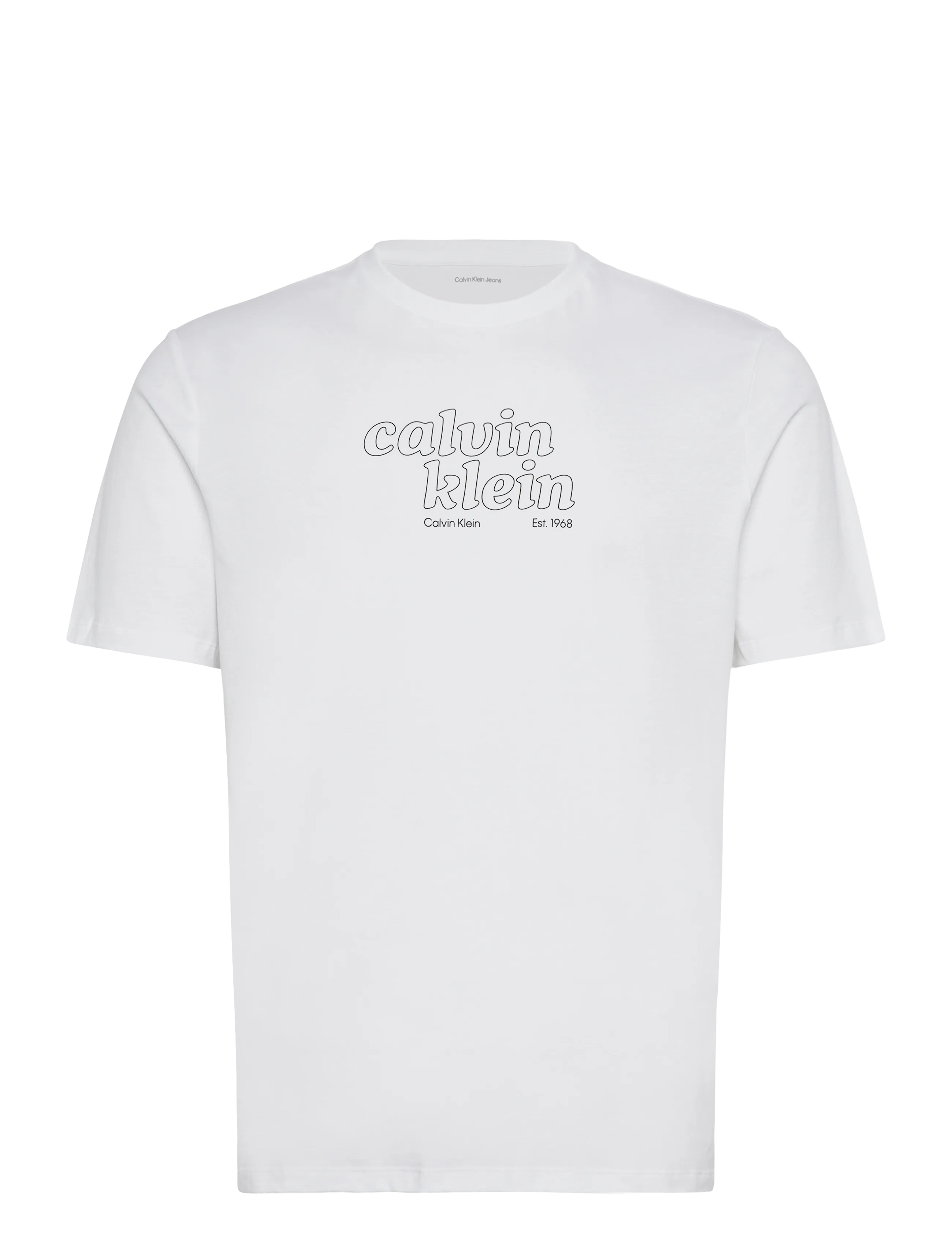 Calvin Klein Jeans SS 30s EU CALVIN KLEIN TRVL GRAP - Riided - BRIGHT WHITE / white