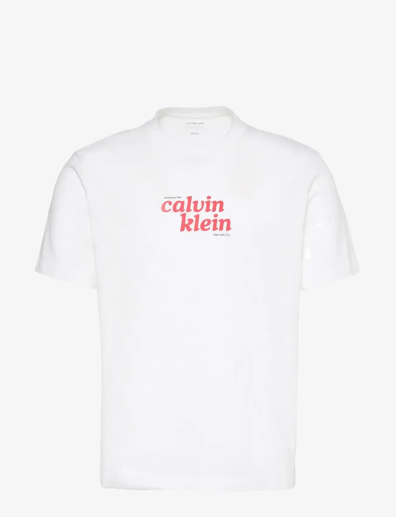 Calvin Klein Jeans - SS 20S CALVINKLEIN TRVL FONT GRA - t-shirts à manches courtes - bright white - 1
