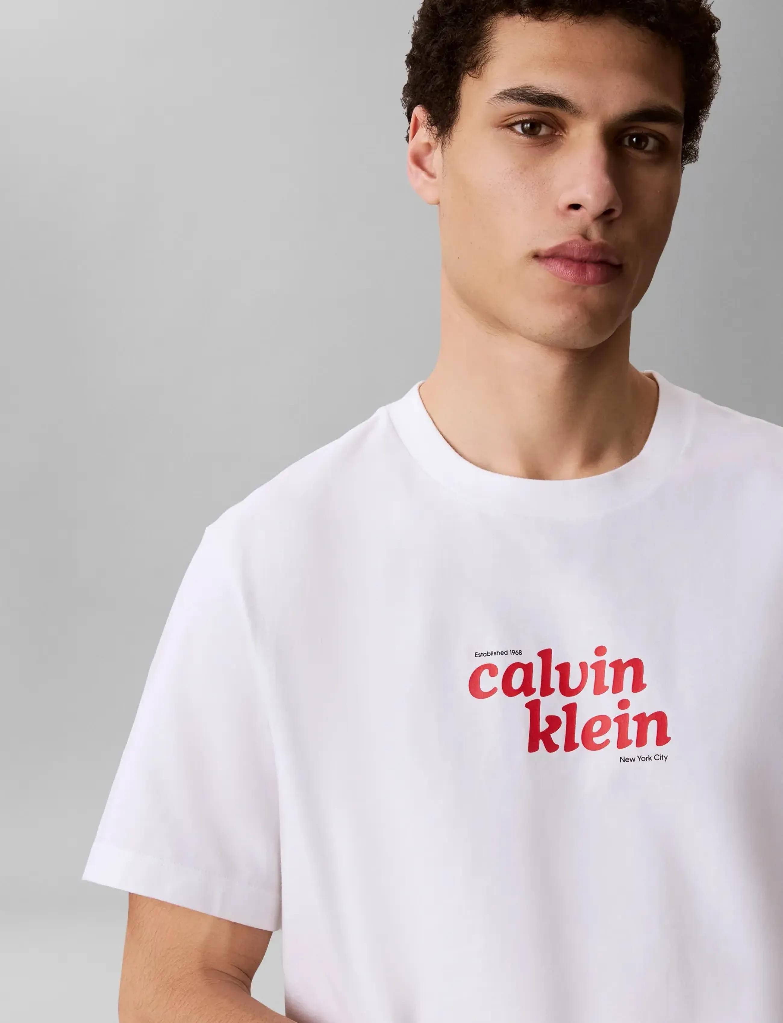 Calvin Klein Jeans - SS 20S CALVINKLEIN TRVL FONT GRA - korte mouwen - bright white - 3