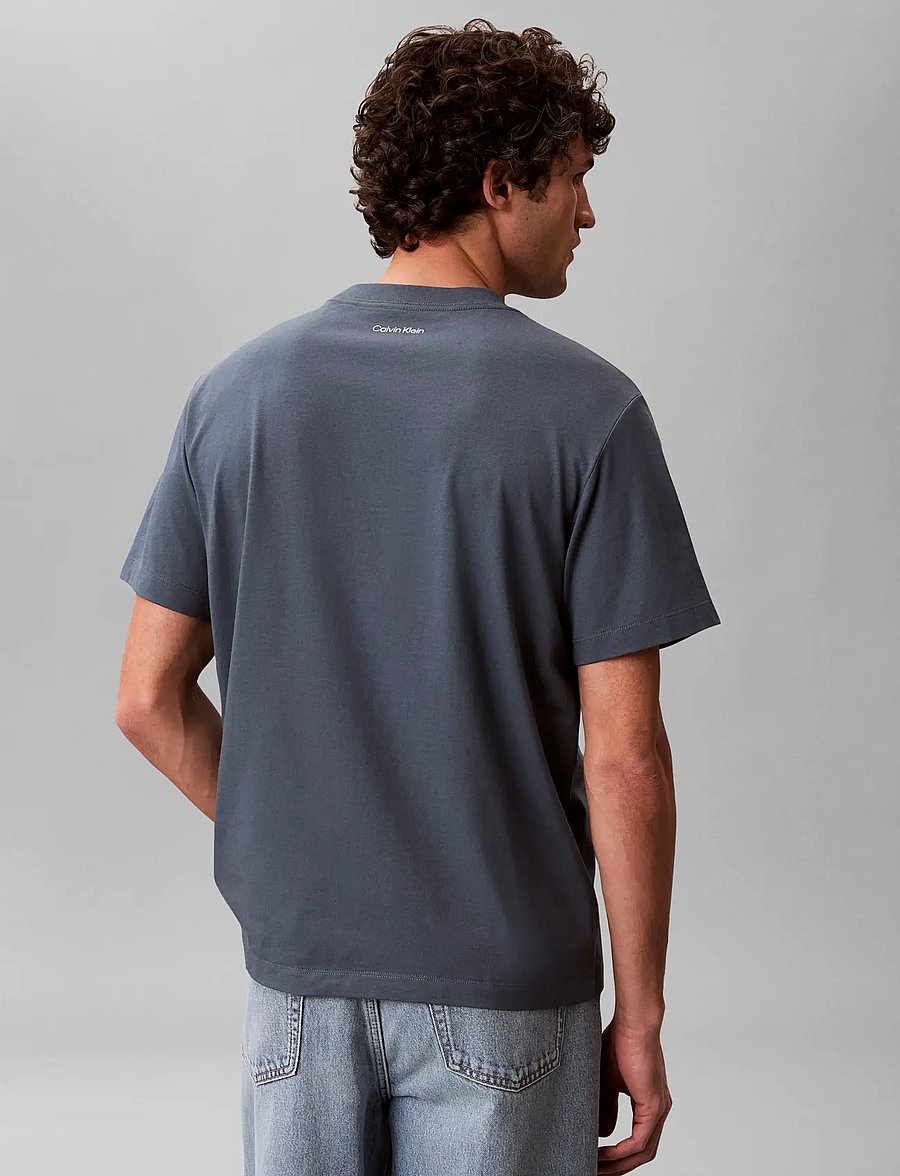 Calvin Klein Jeans - SS 20S CALVINKLEIN TRVL FONT GRA - kurzärmelige t-shirts - dark slate - 2