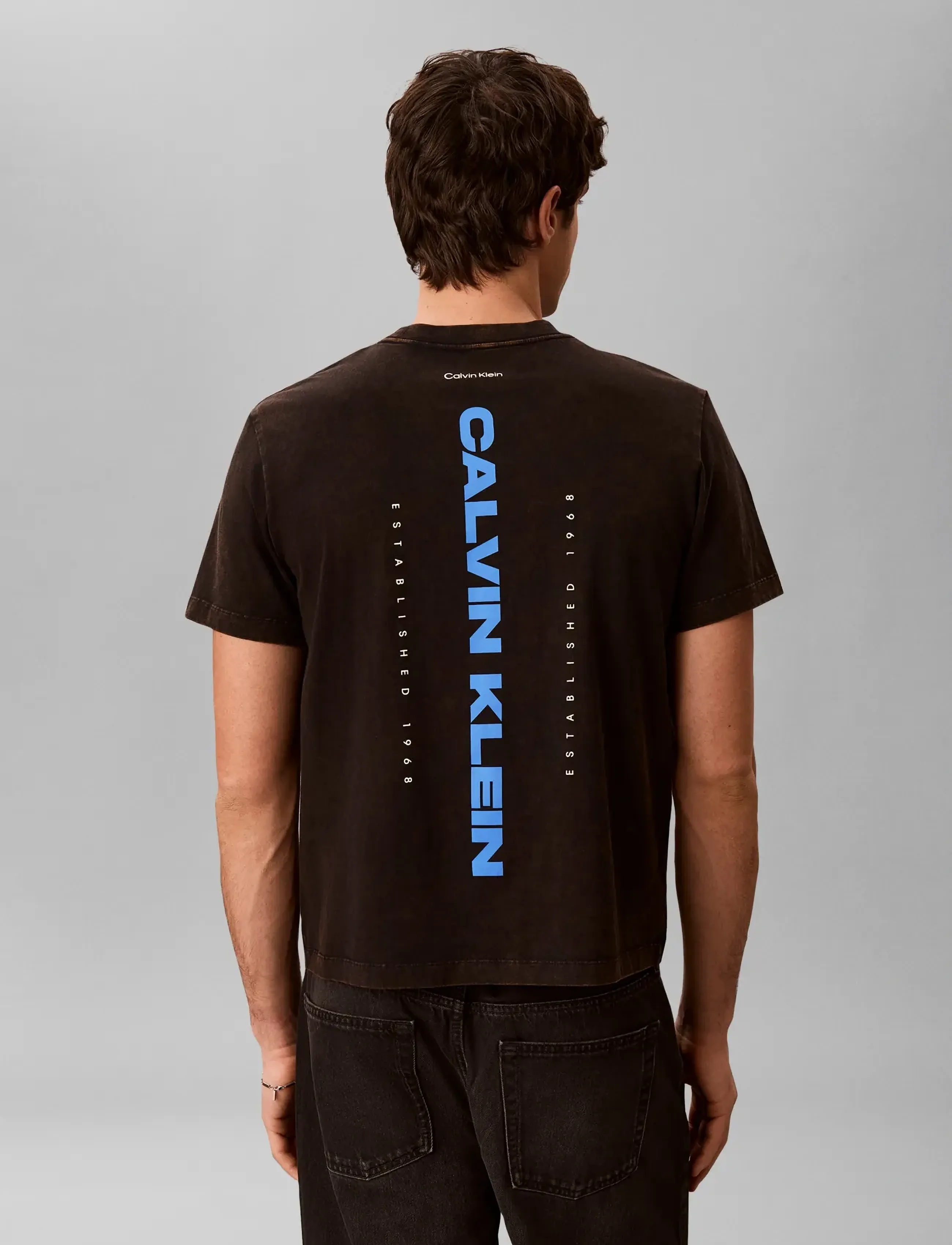 Calvin Klein Jeans - SS 20S WASHED SPINE GRAPHIC TEE - kortermede t-skjorter - black - 2