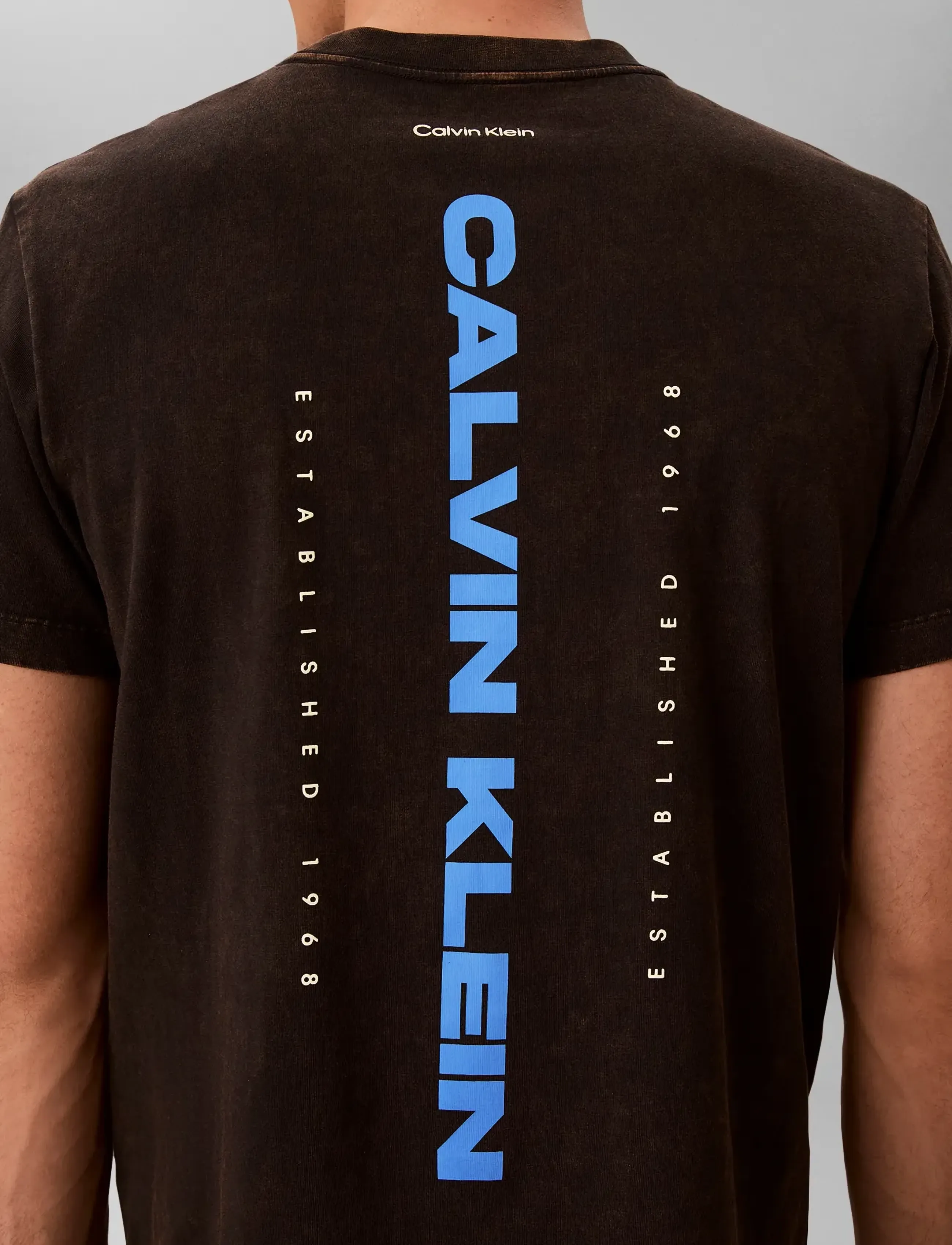Calvin Klein Jeans - SS 20S WASHED SPINE GRAPHIC TEE - short-sleeved t-shirts - black - 4