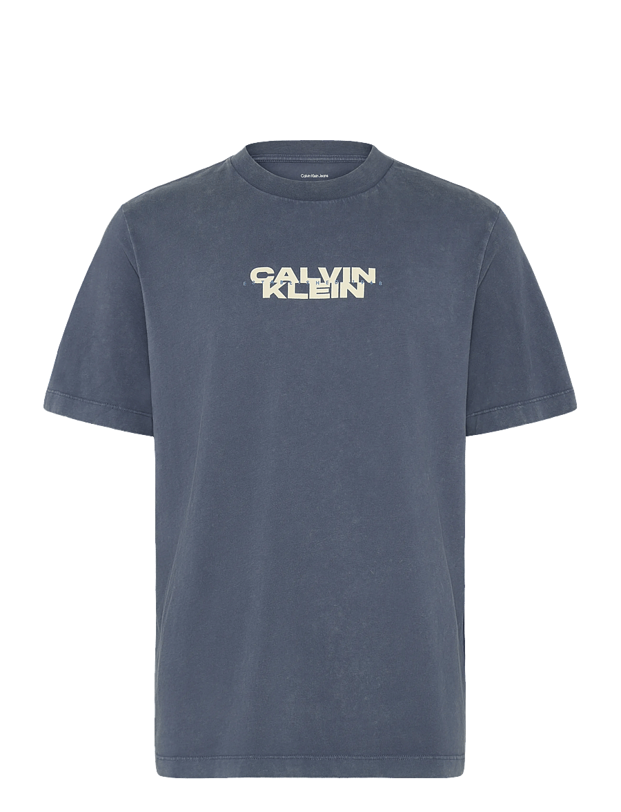 Calvin Klein Jeans - SS 20S WASHED SPINE GRAPHIC TEE - kurzärmelig - blue nomad - 1