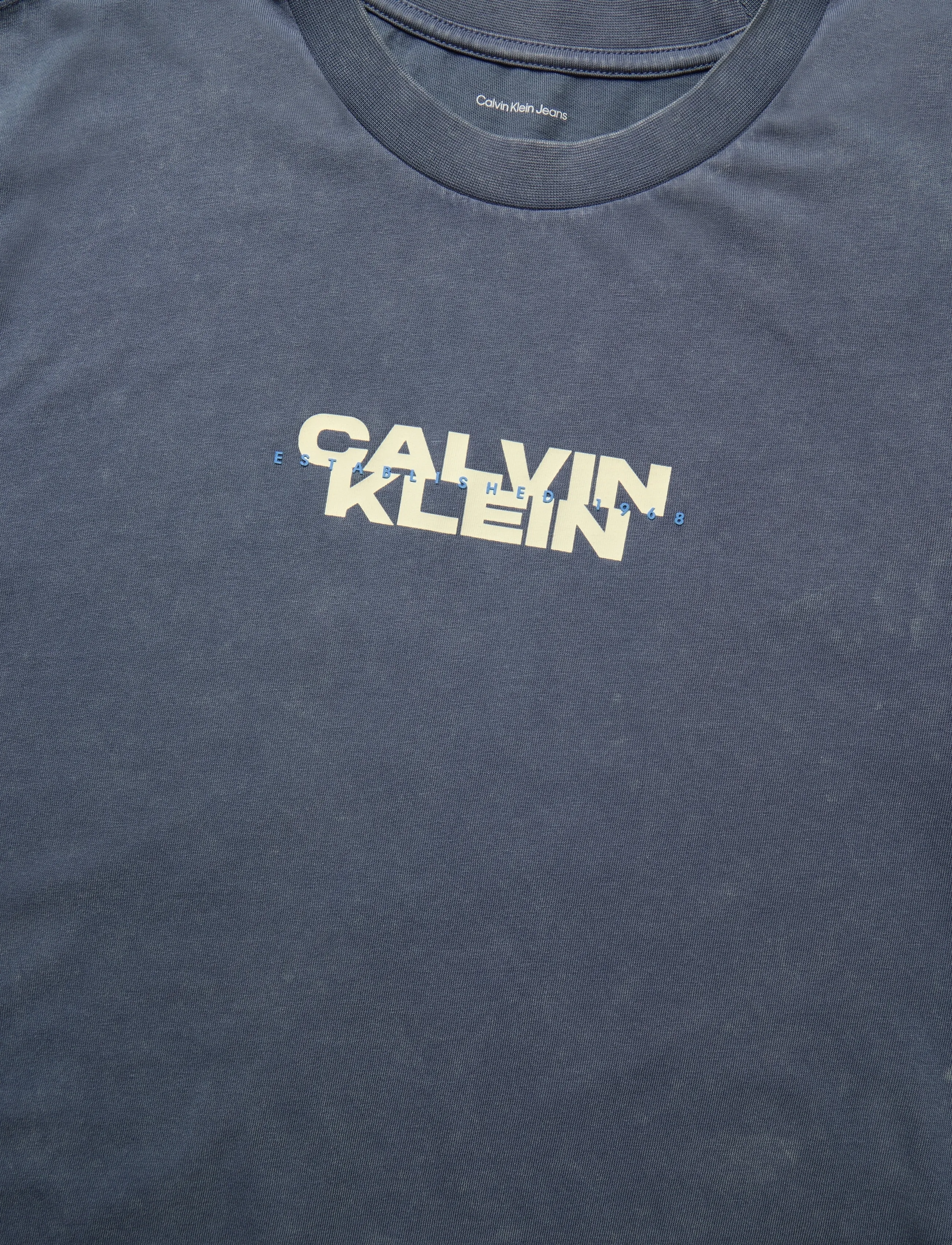 Calvin Klein Jeans - SS 20S WASHED SPINE GRAPHIC TEE - kurzärmelig - blue nomad - 5