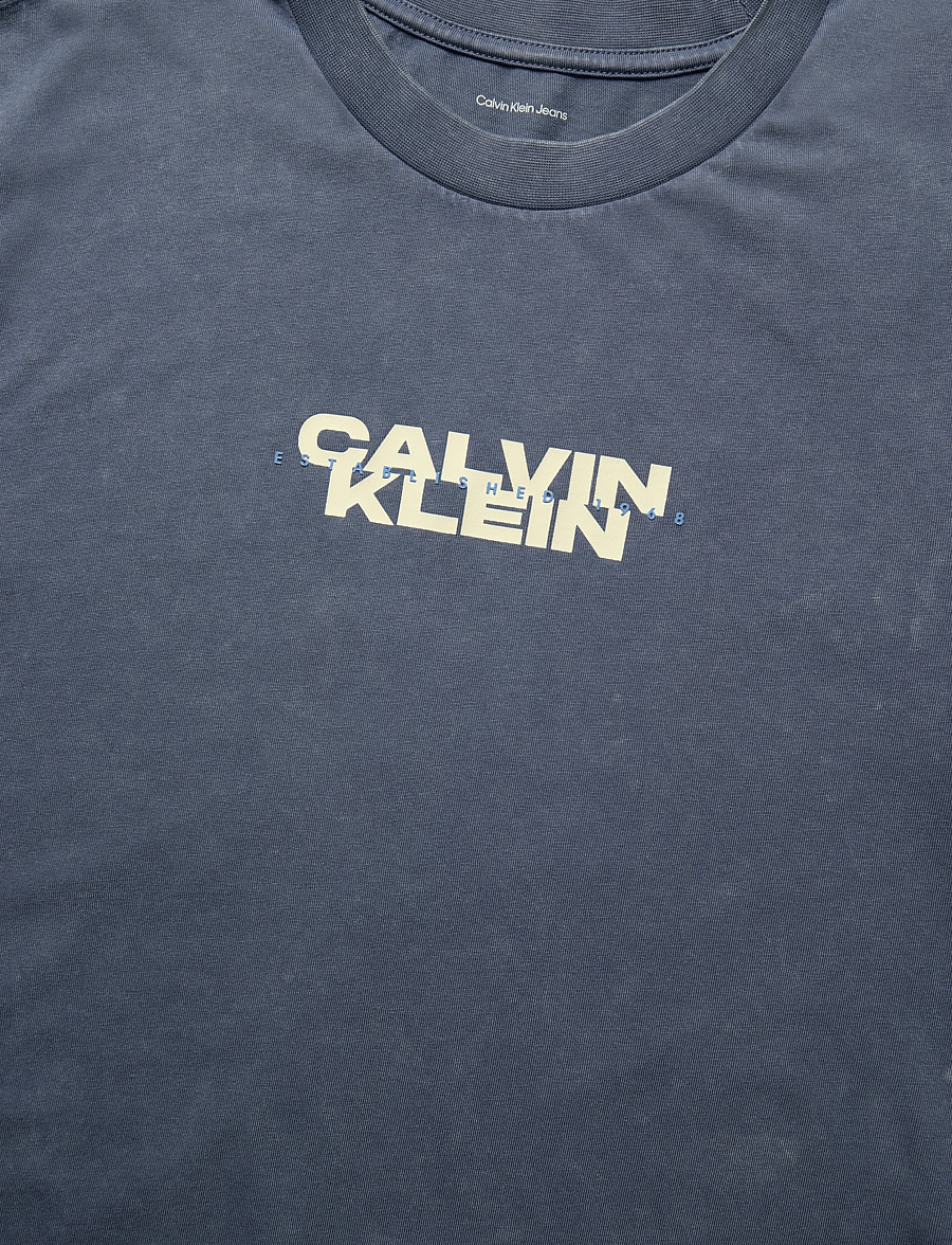 Calvin Klein Jeans - SS 20S WASHED SPINE GRAPHIC TEE - kurzärmelig - blue nomad - 5