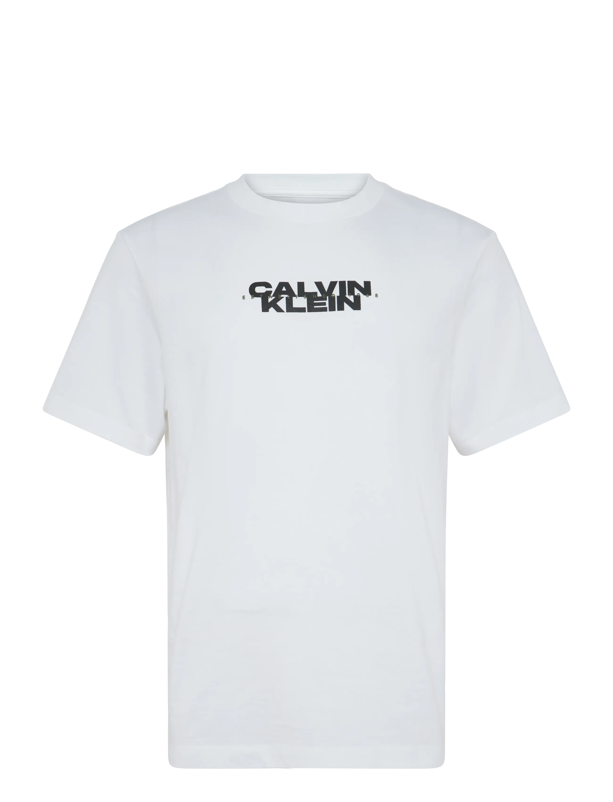 Calvin Klein Jeans SS 20S WASHED SPINE GRAPHIC TEE - T-Shirts - BRIGHT WHITE / white