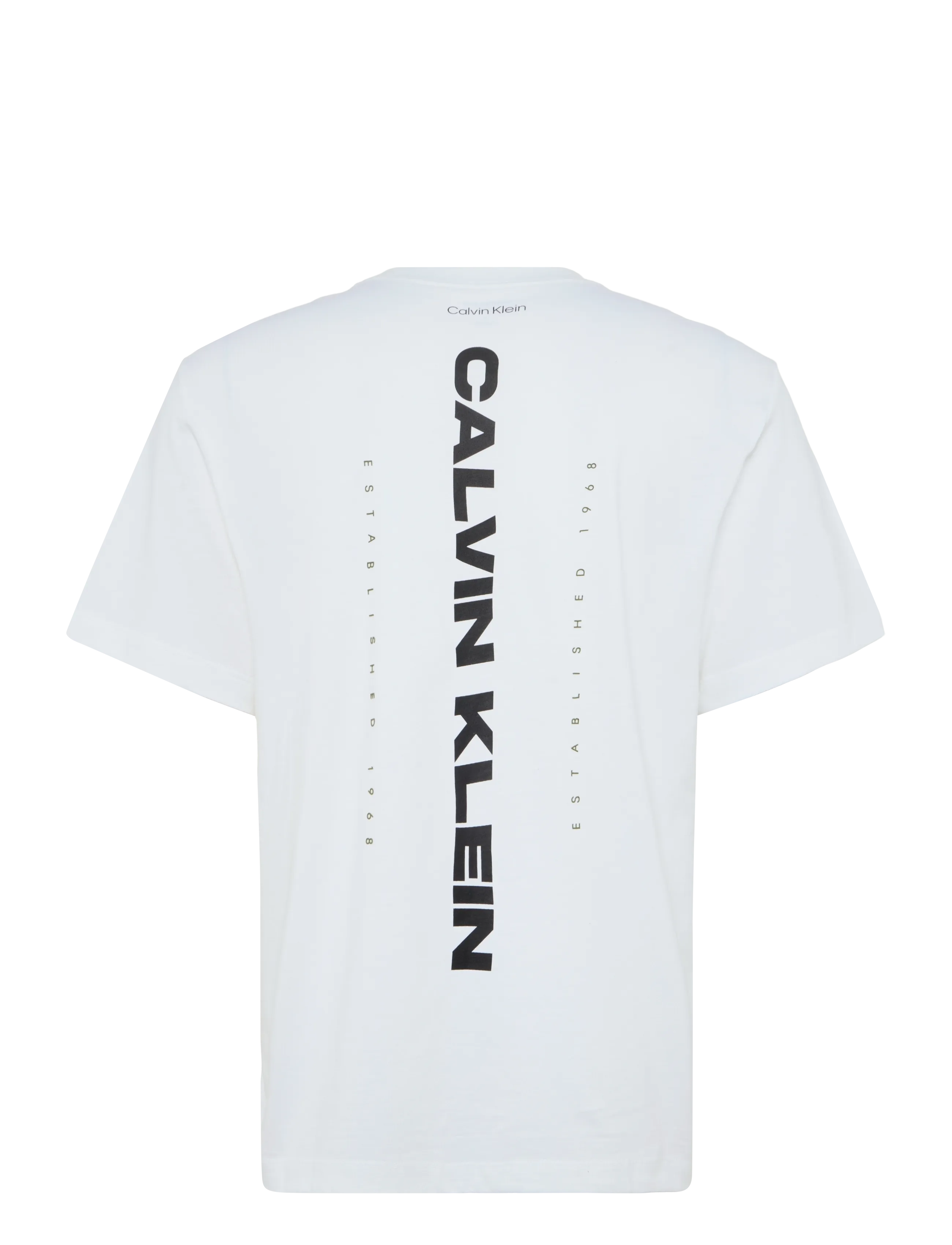 Calvin Klein Jeans - SS 20S WASHED SPINE GRAPHIC TEE - lühikeste varrukatega t-särgid - bright white - 1