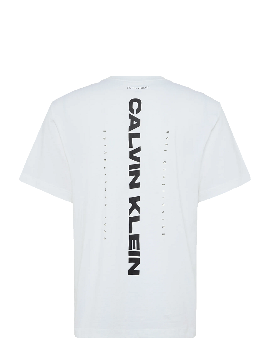 Calvin Klein Jeans - SS 20S WASHED SPINE GRAPHIC TEE - lühikeste varrukatega t-särgid - bright white - 1