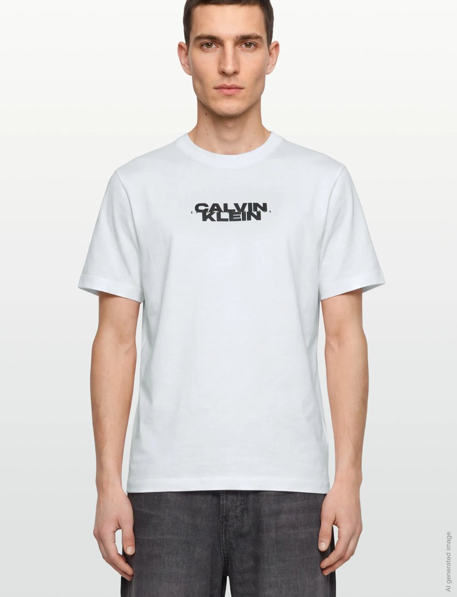 Calvin Klein Jeans - SS 20S WASHED SPINE GRAPHIC TEE - kortærmede t-shirts - bright white - 3