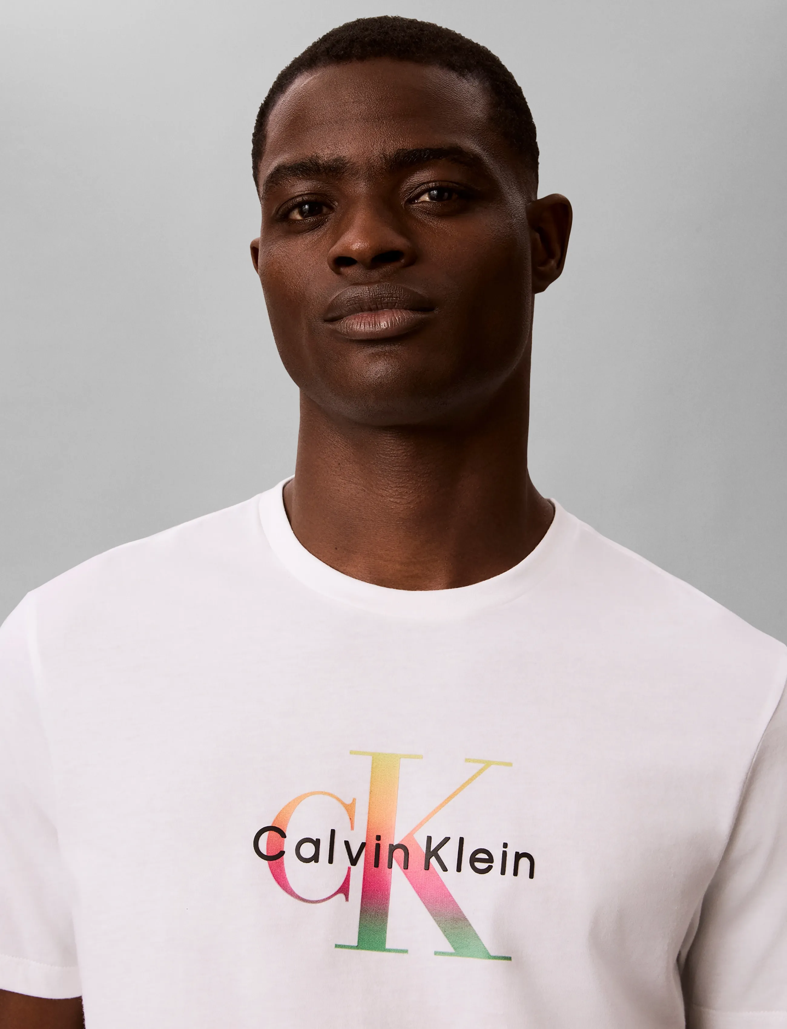 Calvin Klein Jeans - SS 20s CK PRIDE26 GRAPHIC CLSC T - kortärmade t-shirts - brilliant white - 3