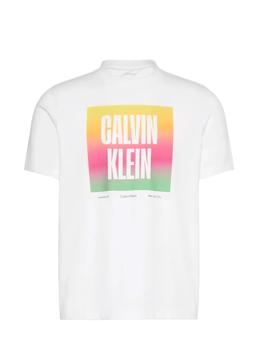Calvin Klein Jeans - SS 20s CALVIN KLEIN PRIDE26 GRAP - lühikeste varrukatega t-särgid - brilliant white - 1