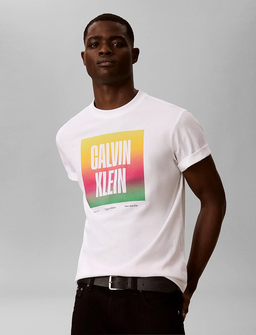 Calvin Klein Jeans - SS 20s CALVIN KLEIN PRIDE26 GRAP - lühikeste varrukatega t-särgid - brilliant white - 5