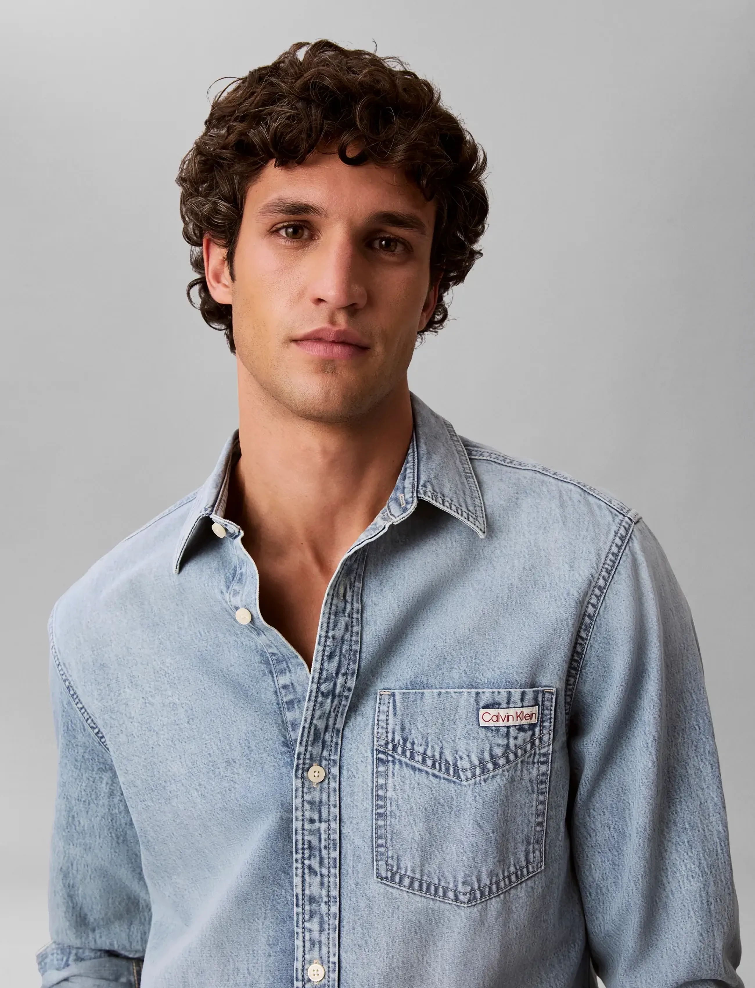 Calvin Klein Jeans - ESSENTIAL CLASSIC PALE BLUE STON - jeansskjortor - pale blue stone - 3