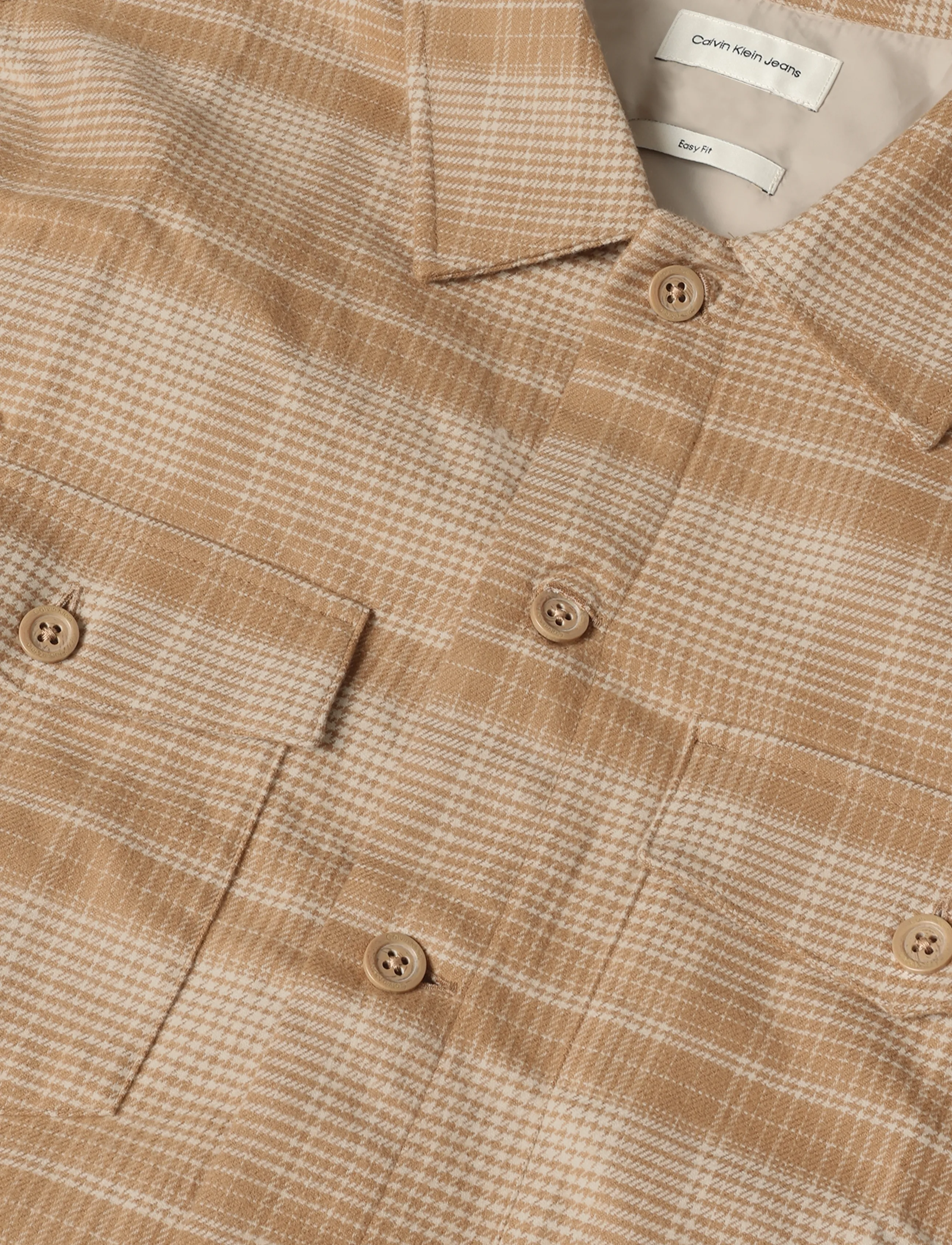 Calvin Klein Jeans - LS EASY PLD CTTN FLNL OVERSHIRT - flanellsärgid - tigers eye - 2