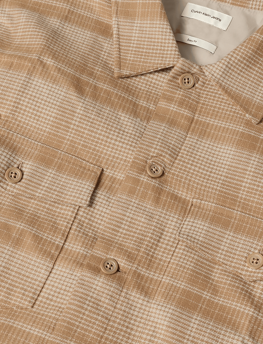Calvin Klein Jeans - LS EASY PLD CTTN FLNL OVERSHIRT - flanellsärgid - tigers eye - 2