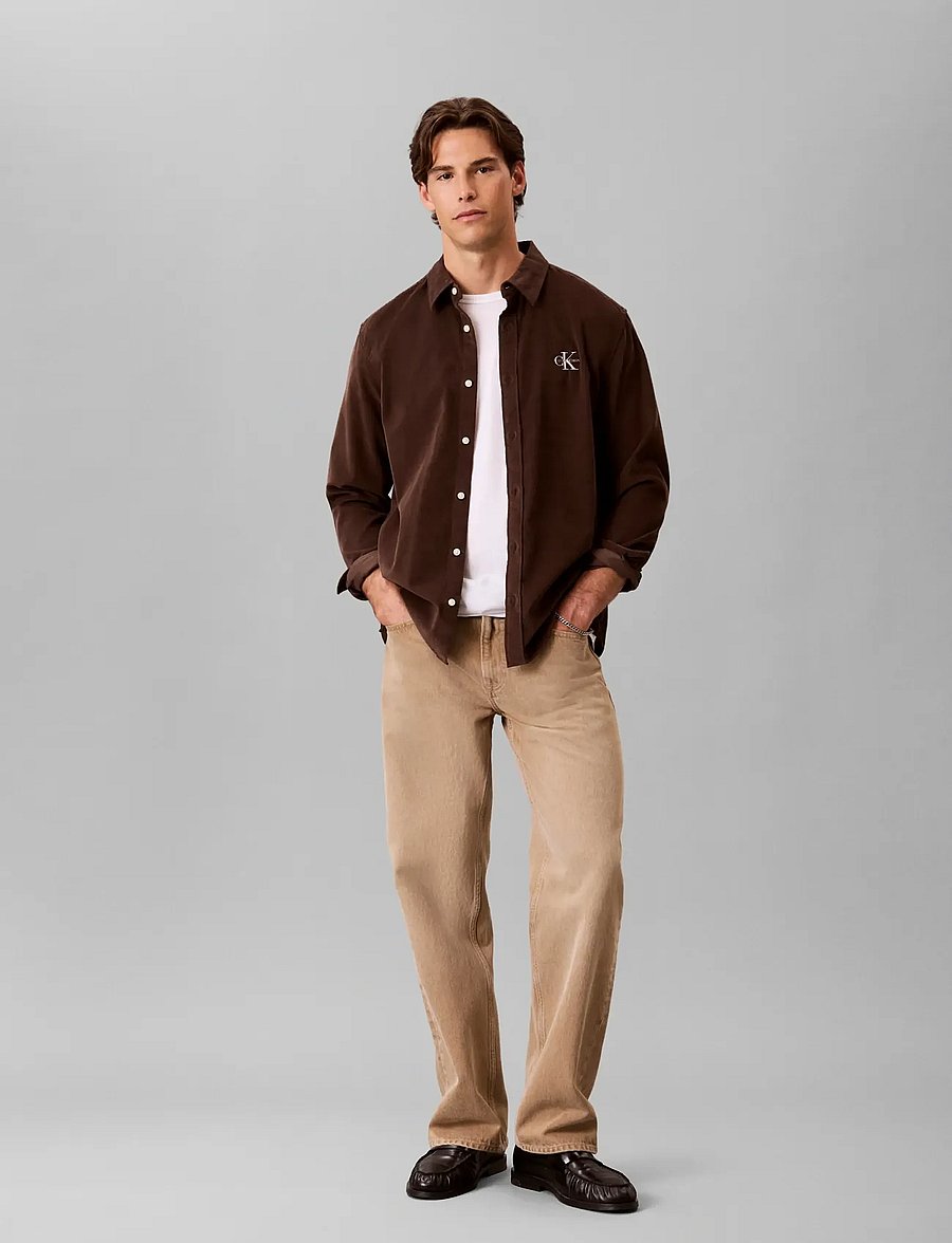 Calvin Klein Jeans - LS CORDUROY EASY SHIRT - cordhemden - brown cork - 0