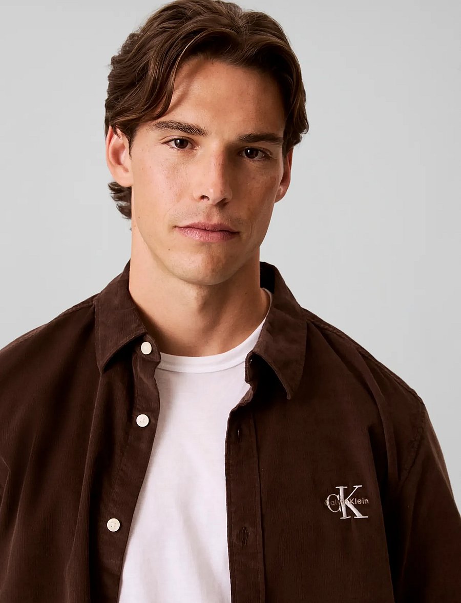 Calvin Klein Jeans - LS CORDUROY EASY SHIRT - cordhemden - brown cork - 4