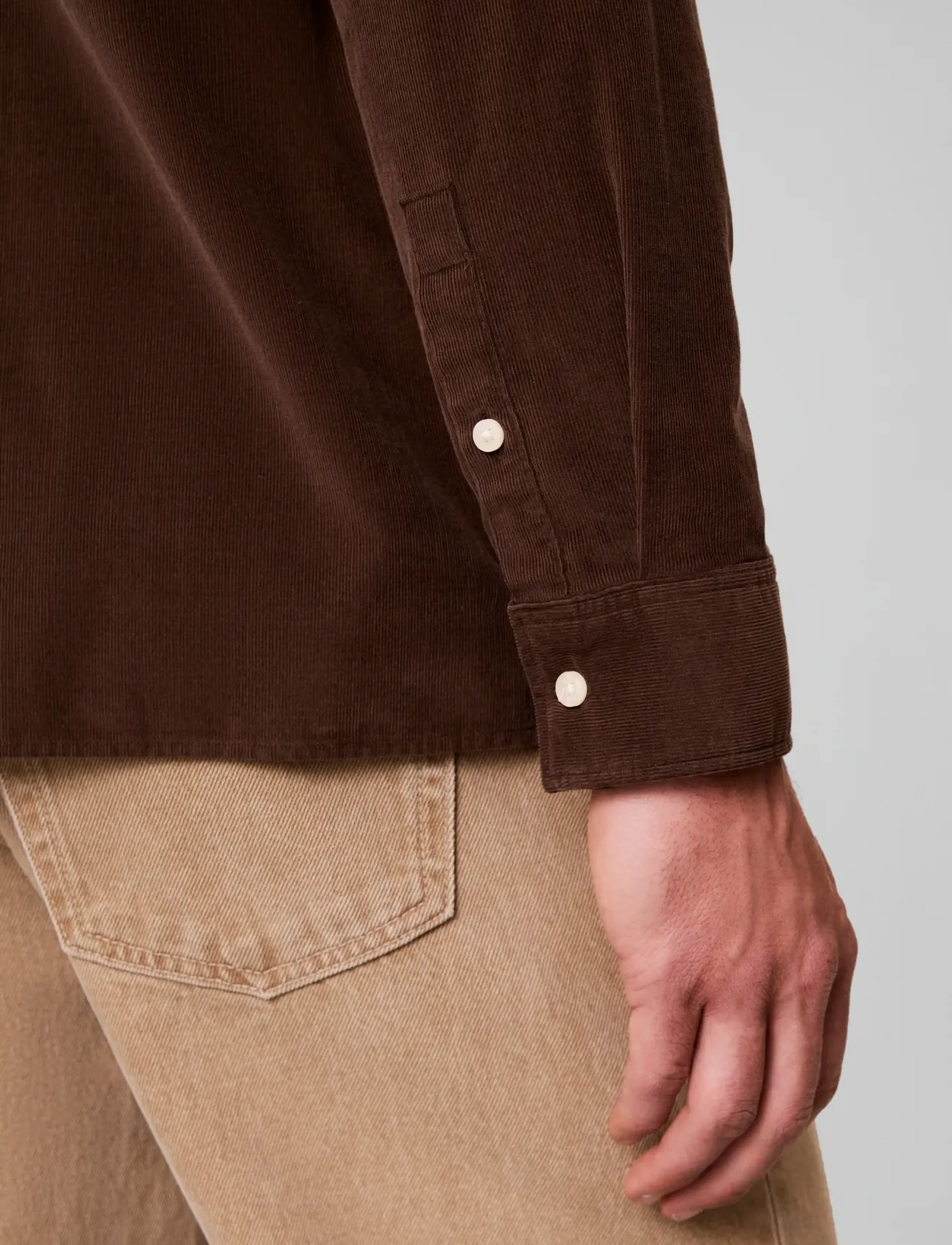 Calvin Klein Jeans - LS CORDUROY EASY SHIRT - cordhemden - brown cork - 5